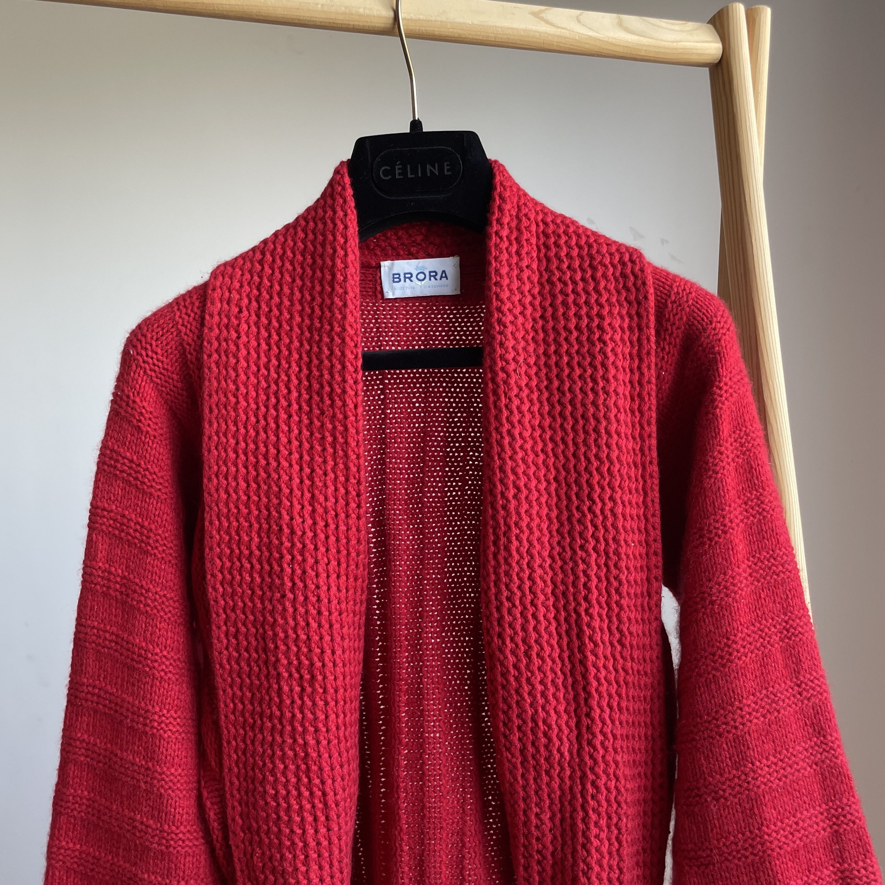 Designer Brora Cashmere Drape Rounded Hem Open Front Cardigan Size M / US 6-8 / IT 42-44 - 4 Thumbnail
