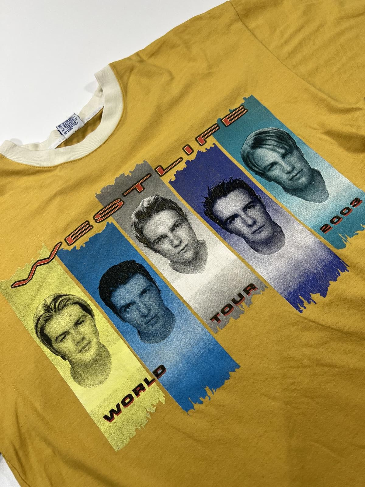 Other Westlife 2003 World Tour Vintage Yellow Graphic T-Shirt Size ONE SIZE - 2 Thumbnail