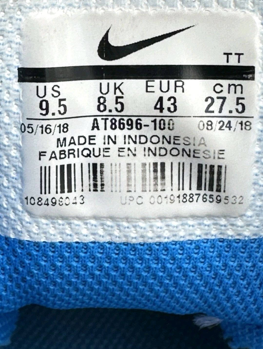 Nike Nike Air Max 95 OG Crystal Blue AT8696100 Size 9.5 Men Size US 9.5 / EU 42-43 - 7 Thumbnail