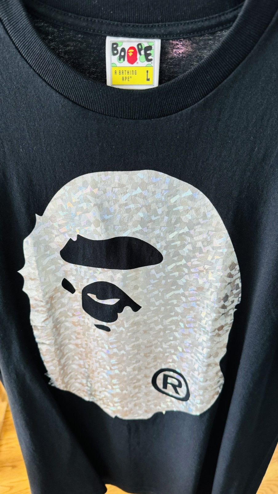 Bape Glitter Big Ape Head Tee Size US L / EU 52-54 / 3 - 5 Thumbnail