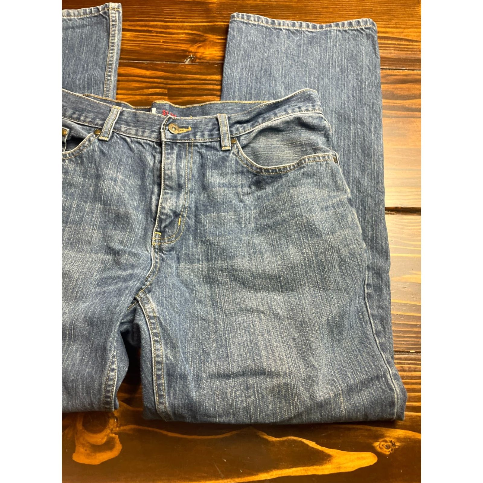 Vintage Urban Pipeline Jeans Men's 36/32 Blue Denim Slim Pockets Jeans Size US 36 / EU 52 - 4 Thumbnail
