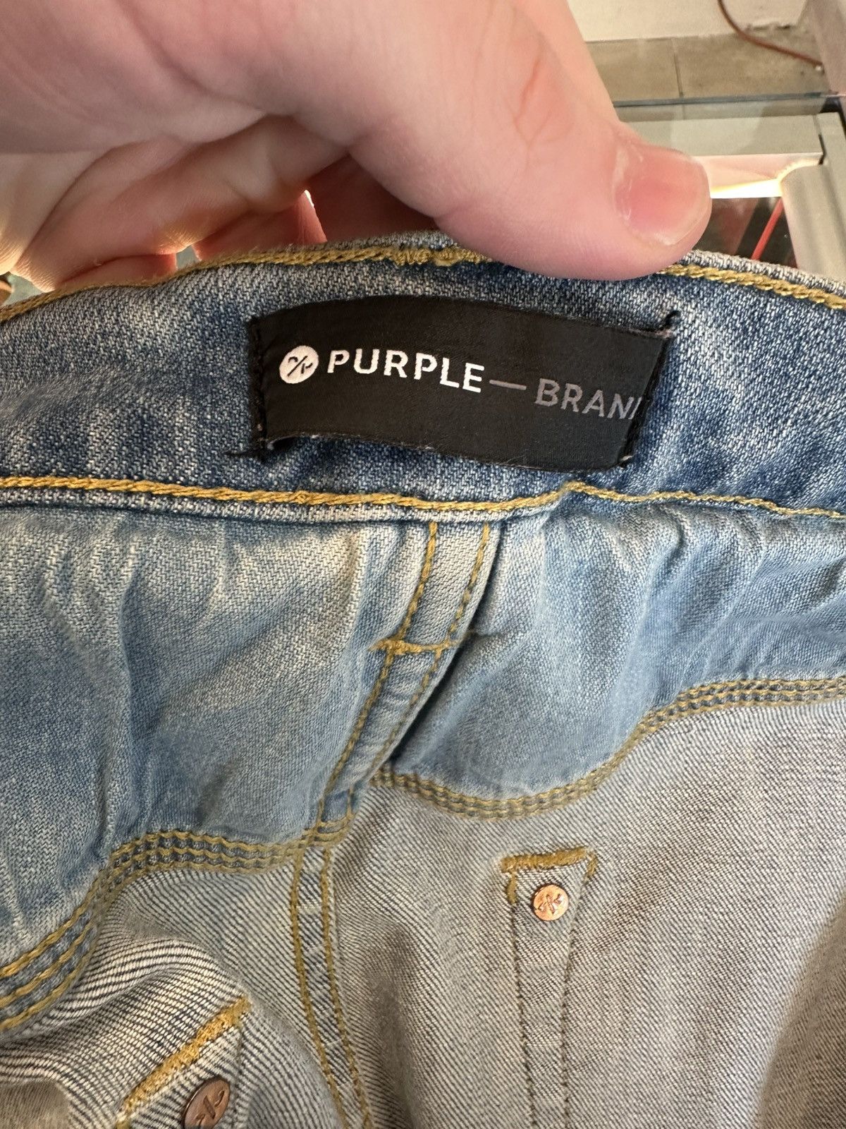 Purple Brand Purple Brand Knee Ripped Denim Blue Size US 40 / EU 56 - 3 Thumbnail