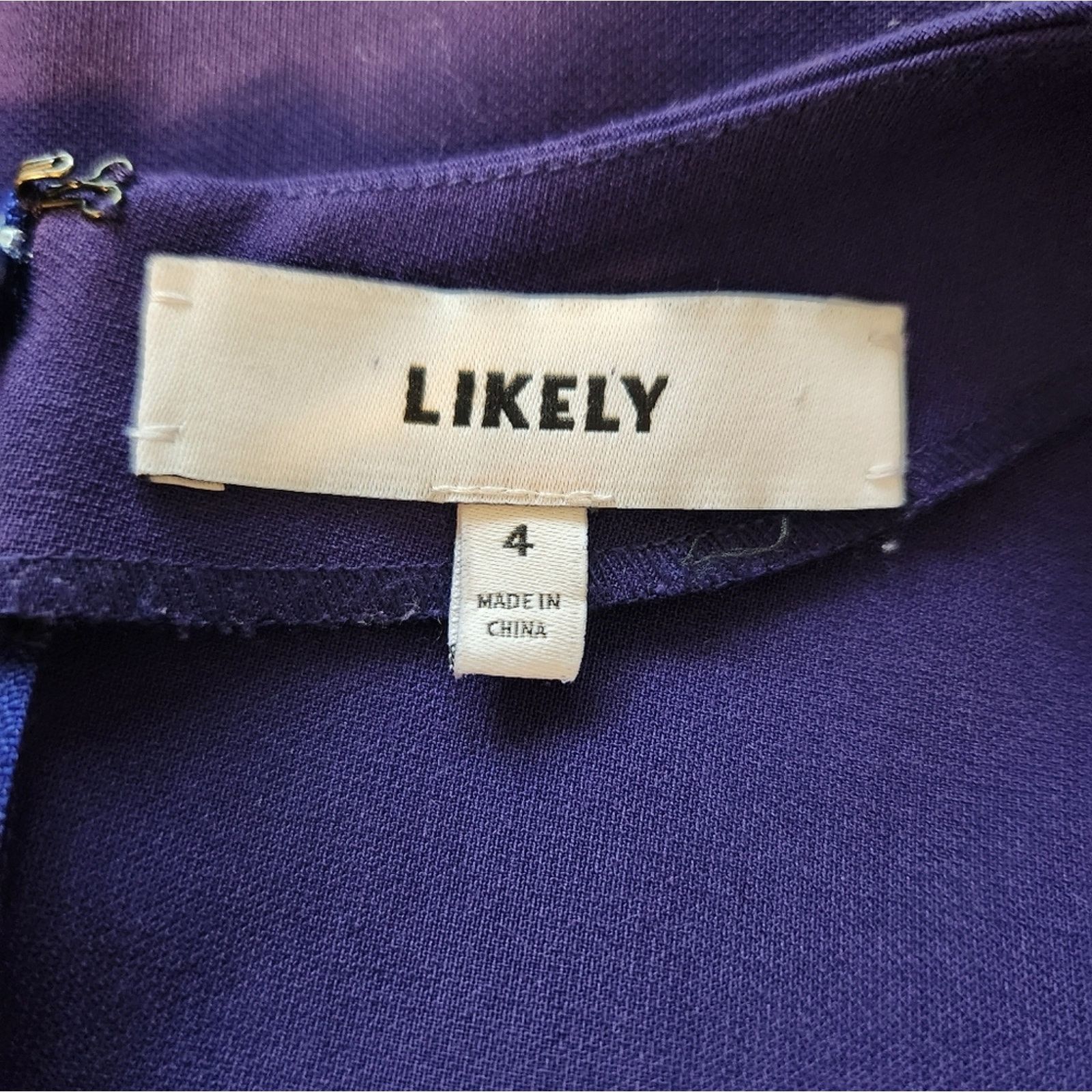 LIKELY Likely Houston Purple Bodycon scoopneck mini dress 4 Size S / US 4 / IT 40 - 8 Thumbnail