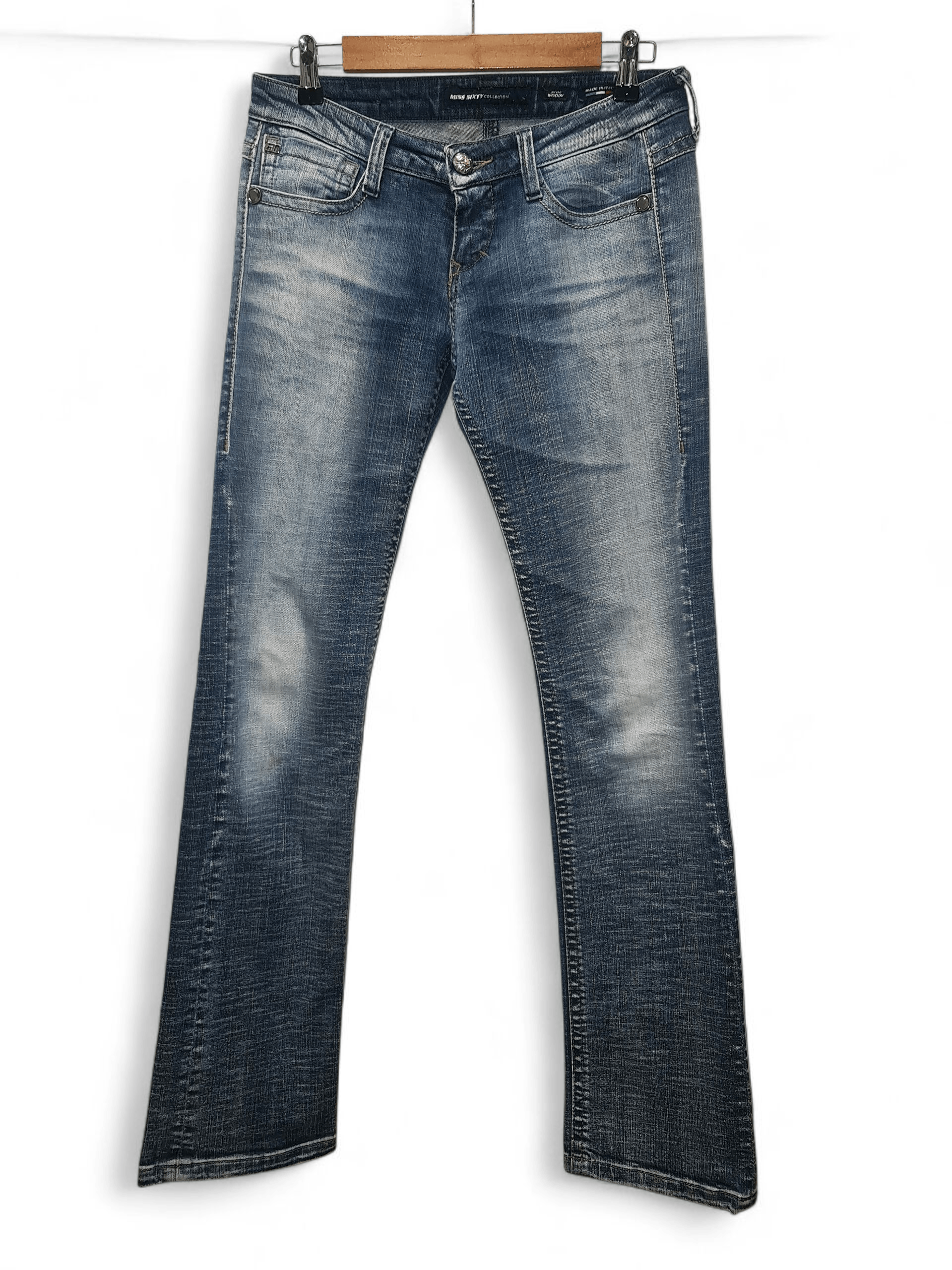 Miss Sixty Vintage Miss Sixty Bootcut Jeans Low Rise Dark Wash Denim Size 28" / US 6 / IT 42 - 2 Thumbnail