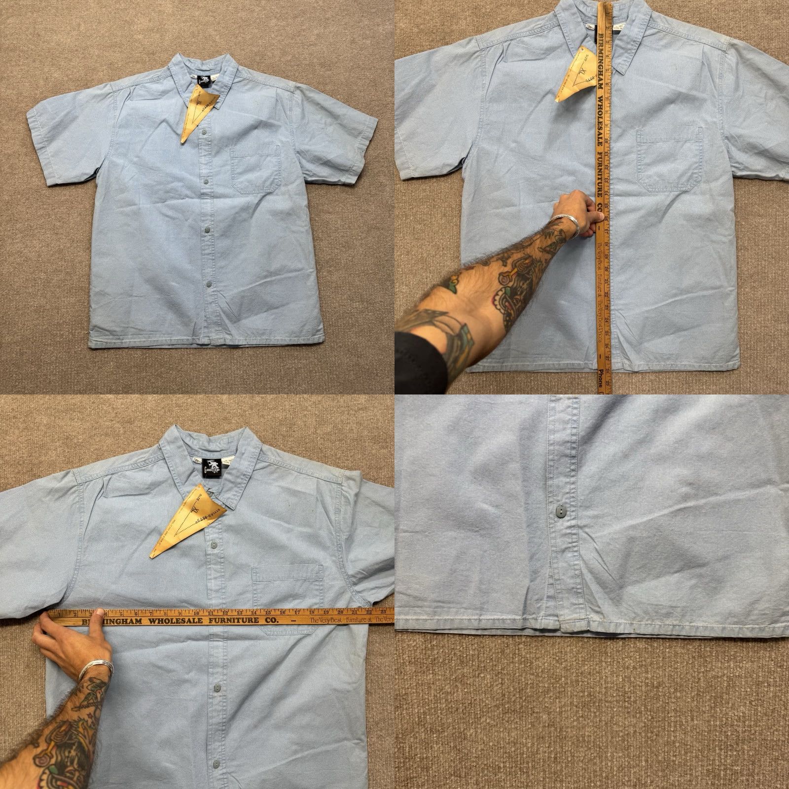 Gotcha VINTAGE Gotcha Shirt Mens XL 80s Surf NOS Blue Chambray Skate Size US XL / EU 56 / 4 - 9 Thumbnail