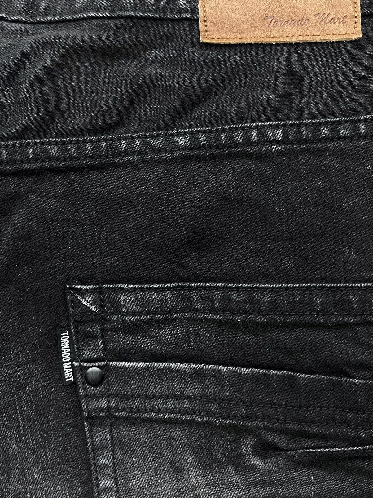 Tornado Mart 🔥Vintage TORNADO MART JAPAN Clawmark Black Slim Fit Denim Size US 31 - 7 Thumbnail