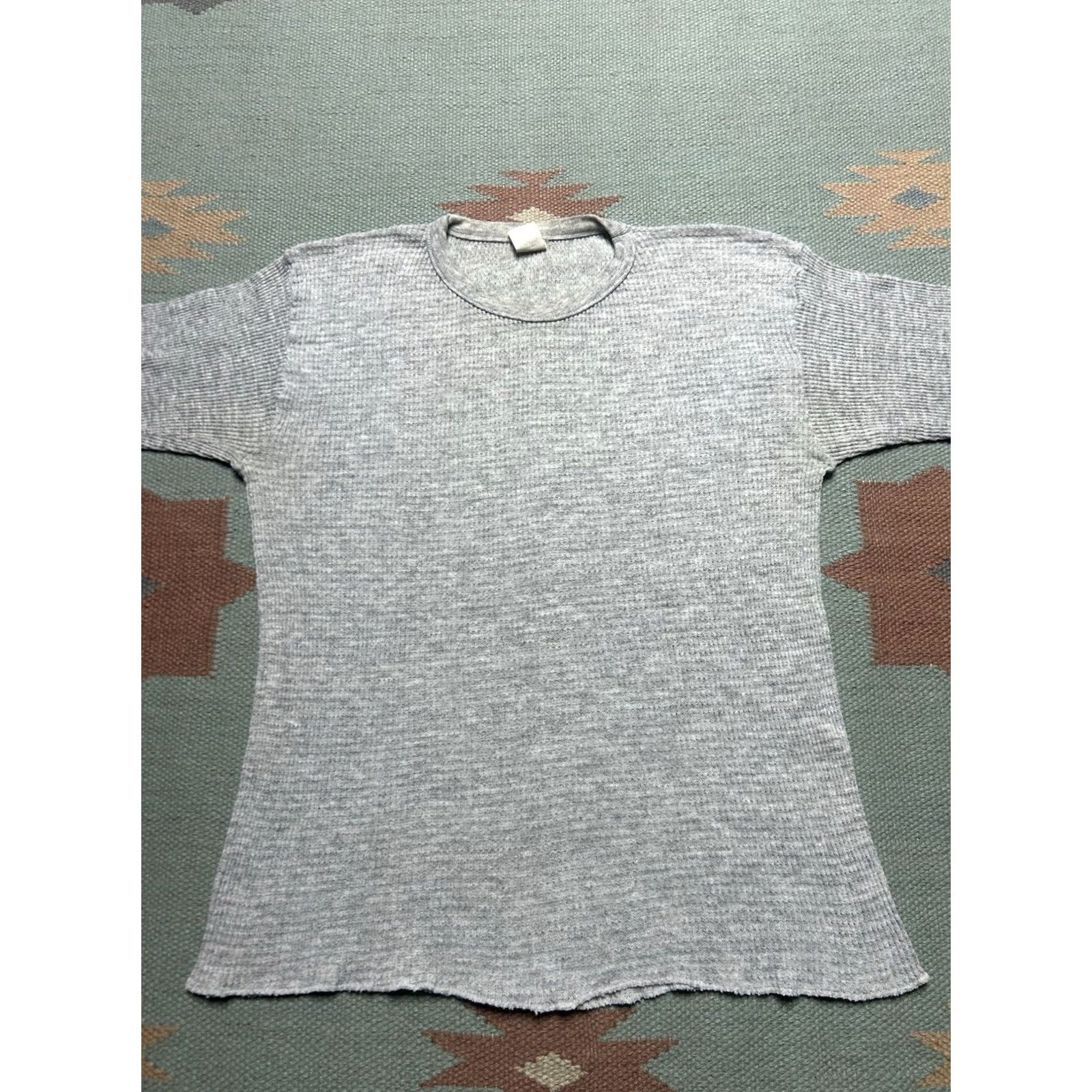 Vintage VINTAGE 70s 80s waffle knit thermal shirt gray base layer women’s XL Shirt Womens XL Gray 70s 80s Vintage Thermal Shirt Size XL / US 12-14 / IT 48-50 - 4 Thumbnail