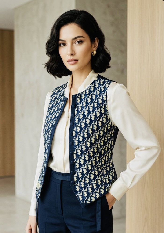 Dior Vintage Christian Dior Monogram Button Up Vest Jacket Size S / US 4 / IT 40 - 3 Thumbnail