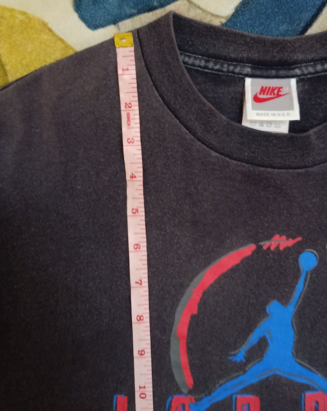 Jordan Brand × Nike × Vintage Vintage 90s NIKE Air Jordan Iconic Logo T-shirt Size US M / EU 48-50 / 2 - 14 Thumbnail