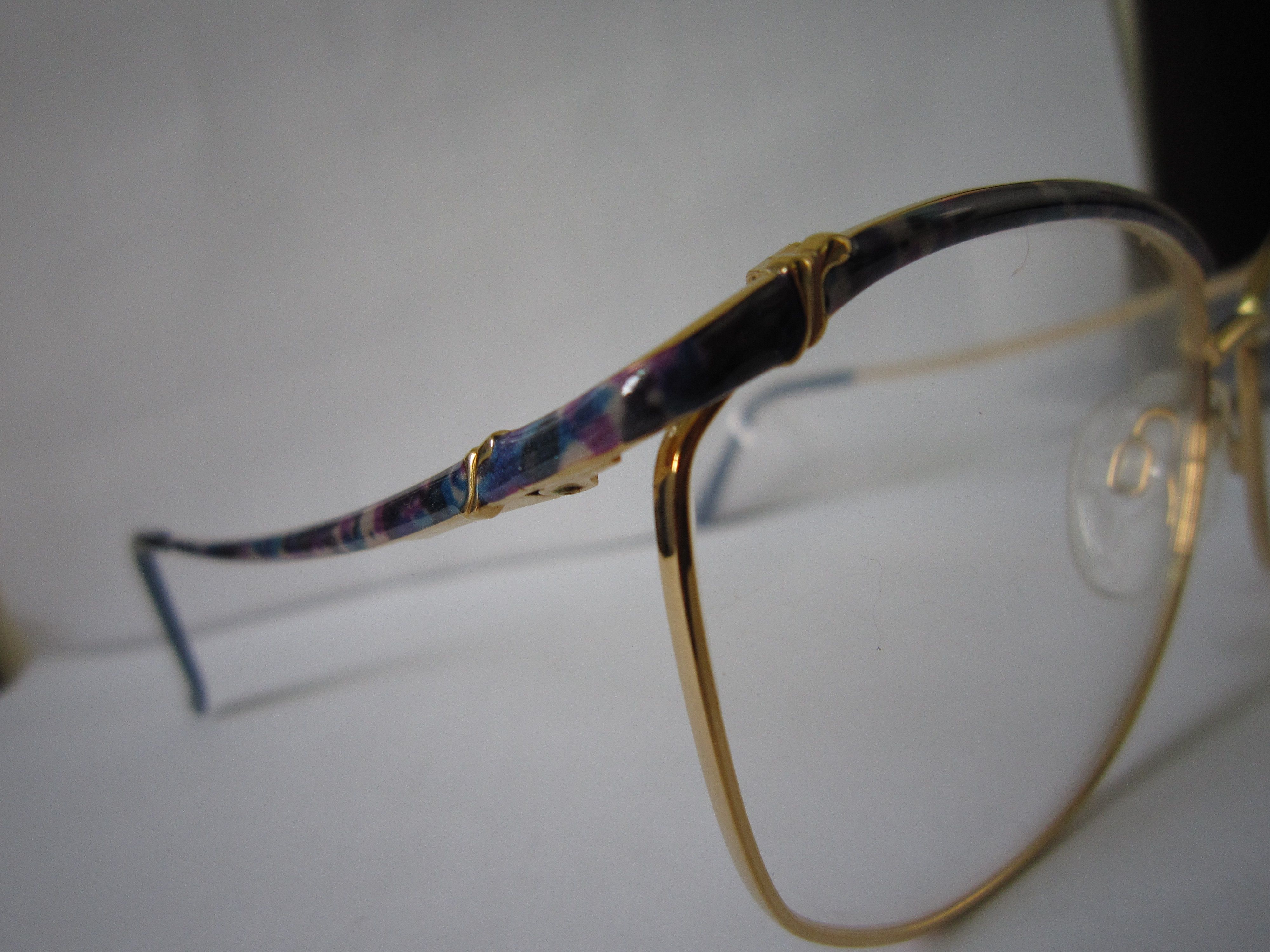 Vintage 80s TURA Mod 402 Blue Woman Eyeglasses Frame