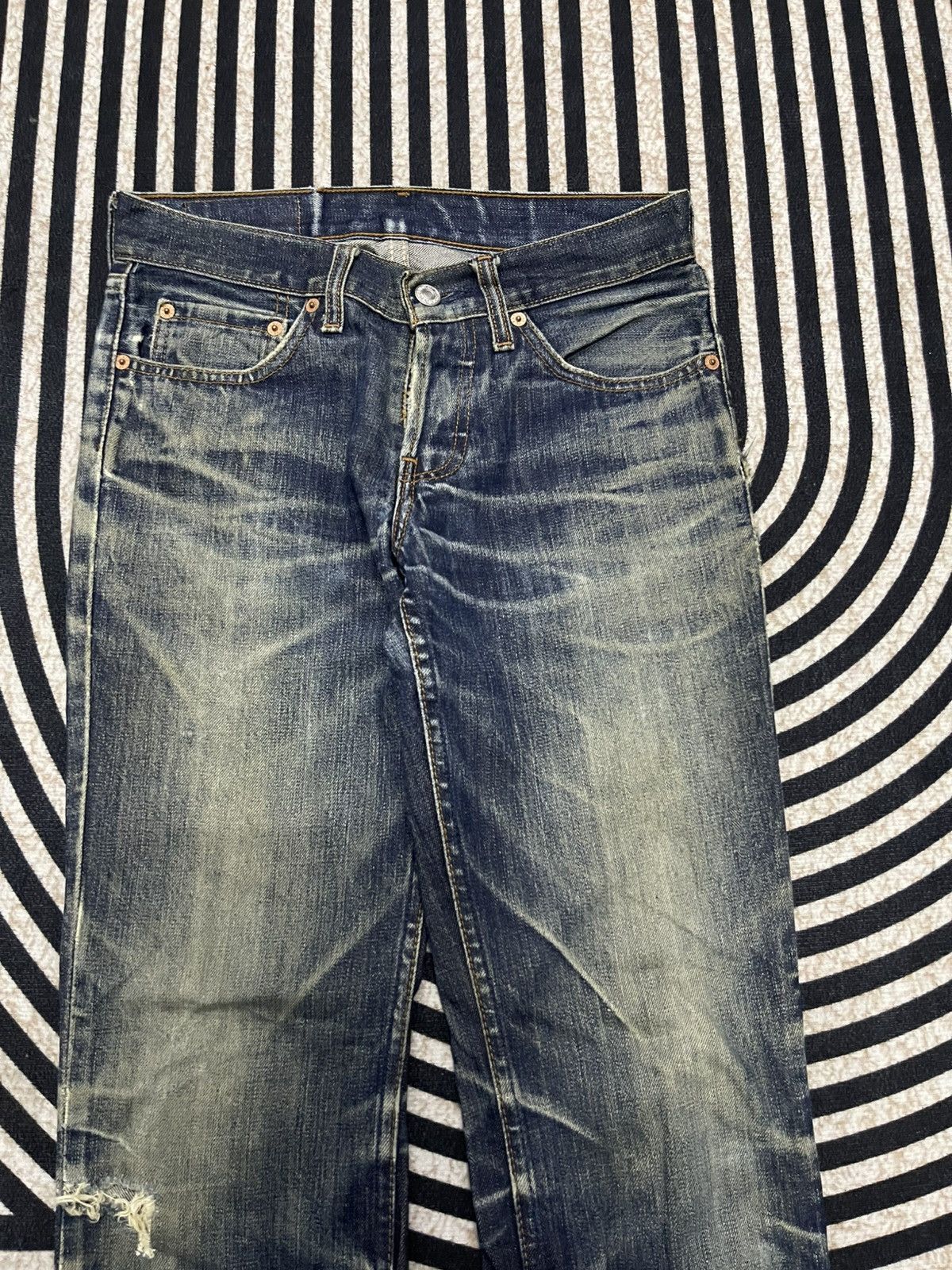 Levi's Vintage Clothing VINTAGE 90s LEVIS WASHABLE DISTRESSED JEANS NICE DESIGN Size 28" / US 6 / IT 42 - 7 Thumbnail
