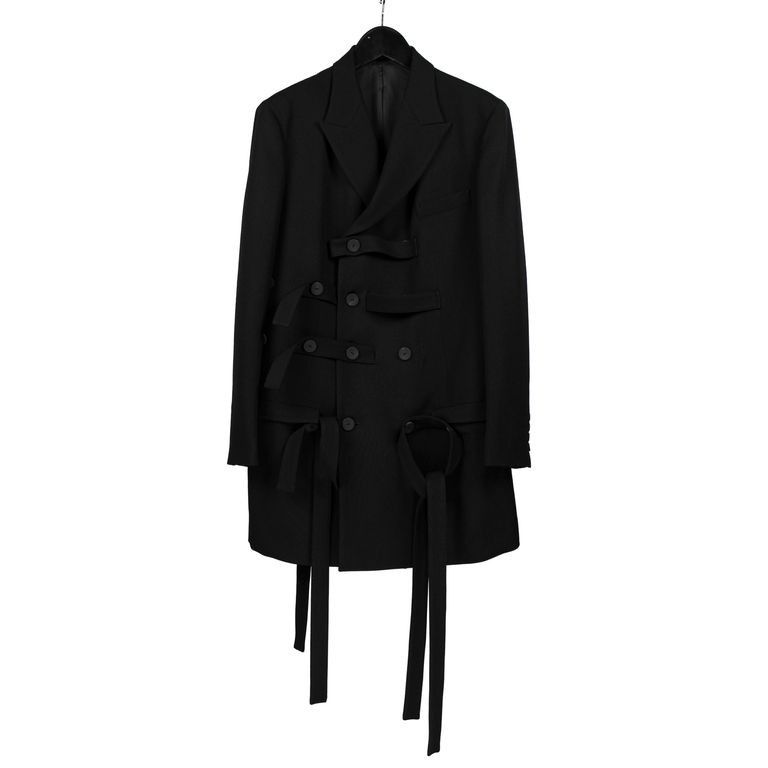 Yohji Yamamoto Yohji Yamamoto Pour Homme - 5 BELTS DOUBLE BREASTED JACKET Size US L / EU 52-54 / 3 - 7 Thumbnail