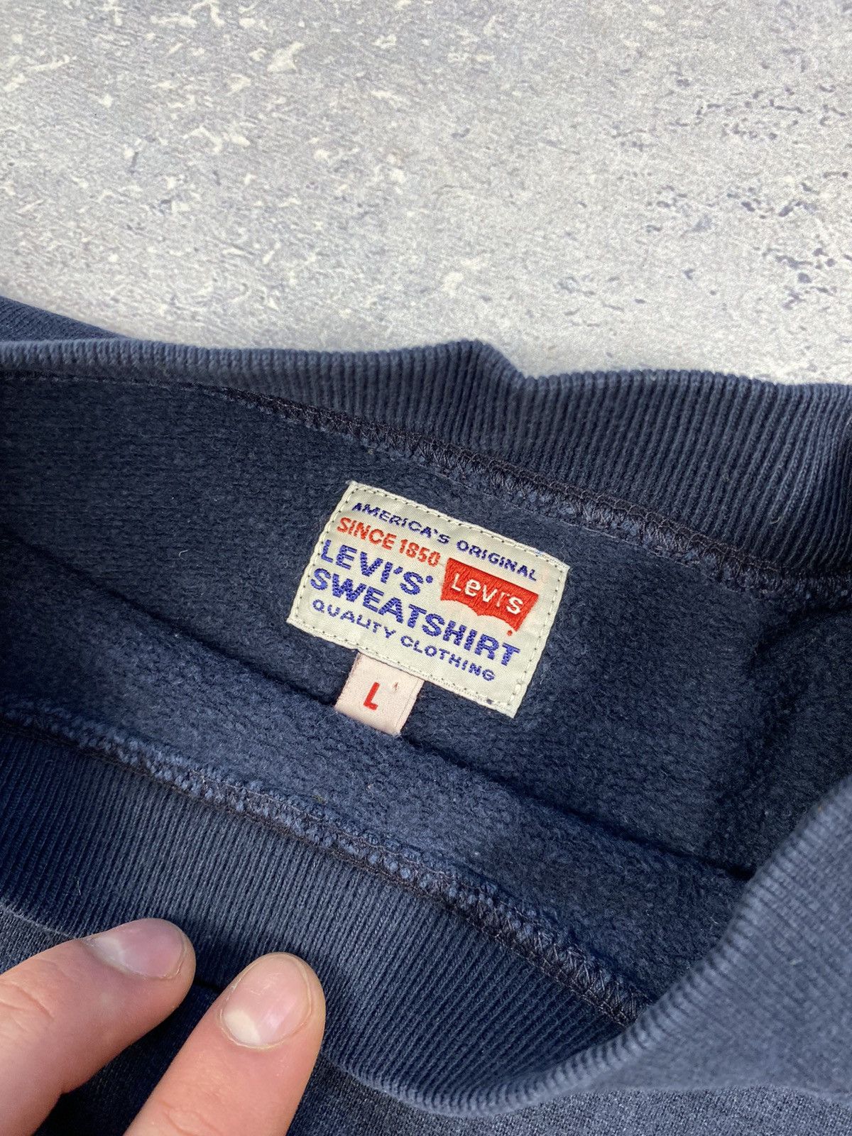 Levi's × Vintage Vintage Levi’s Men’s Blue Sweatshirt With Big Centre Logo Size US L / EU 52-54 / 3 - 11 Thumbnail
