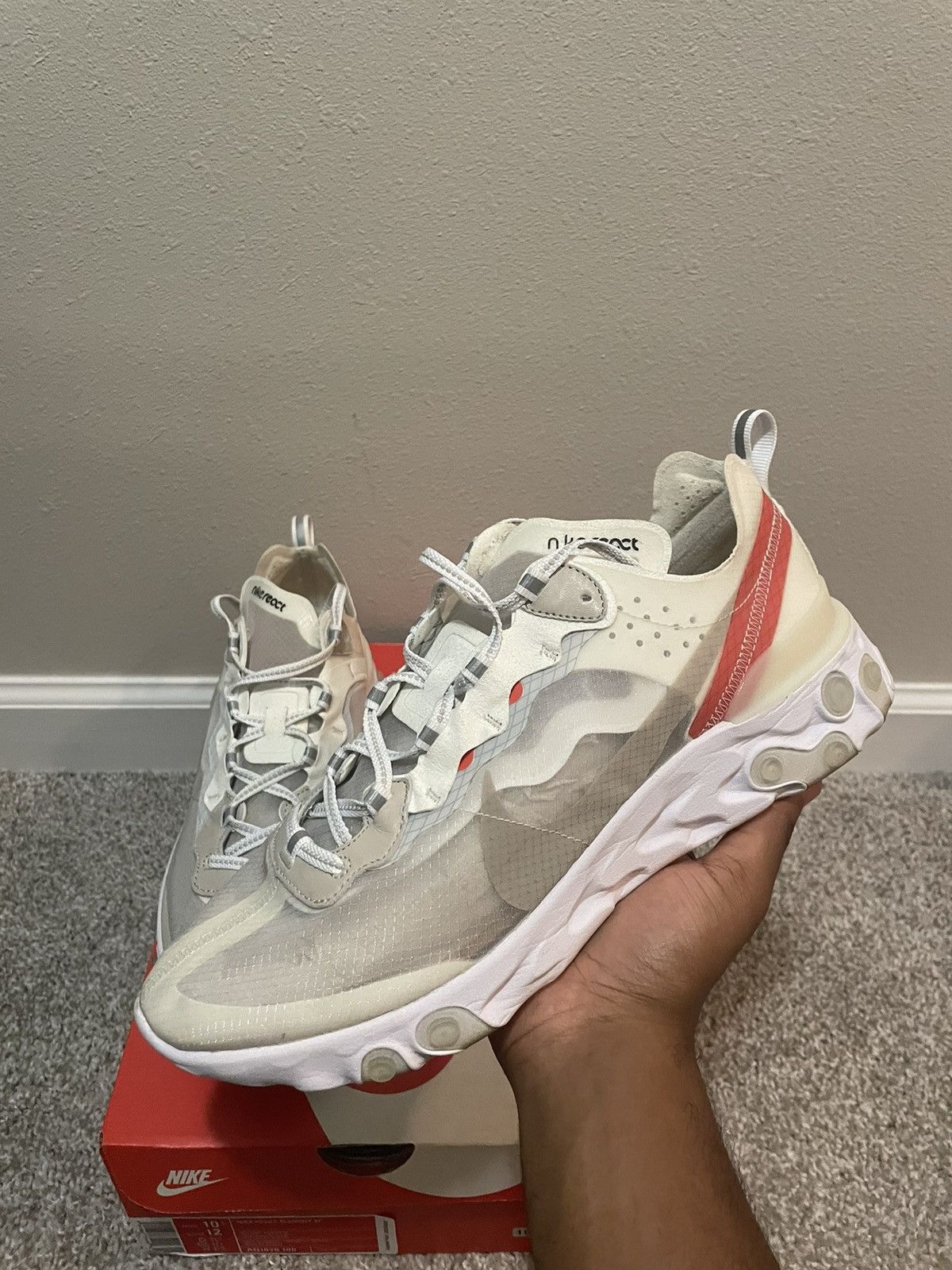 Nike Nike React Element 87 Sail Light Bone Grailed