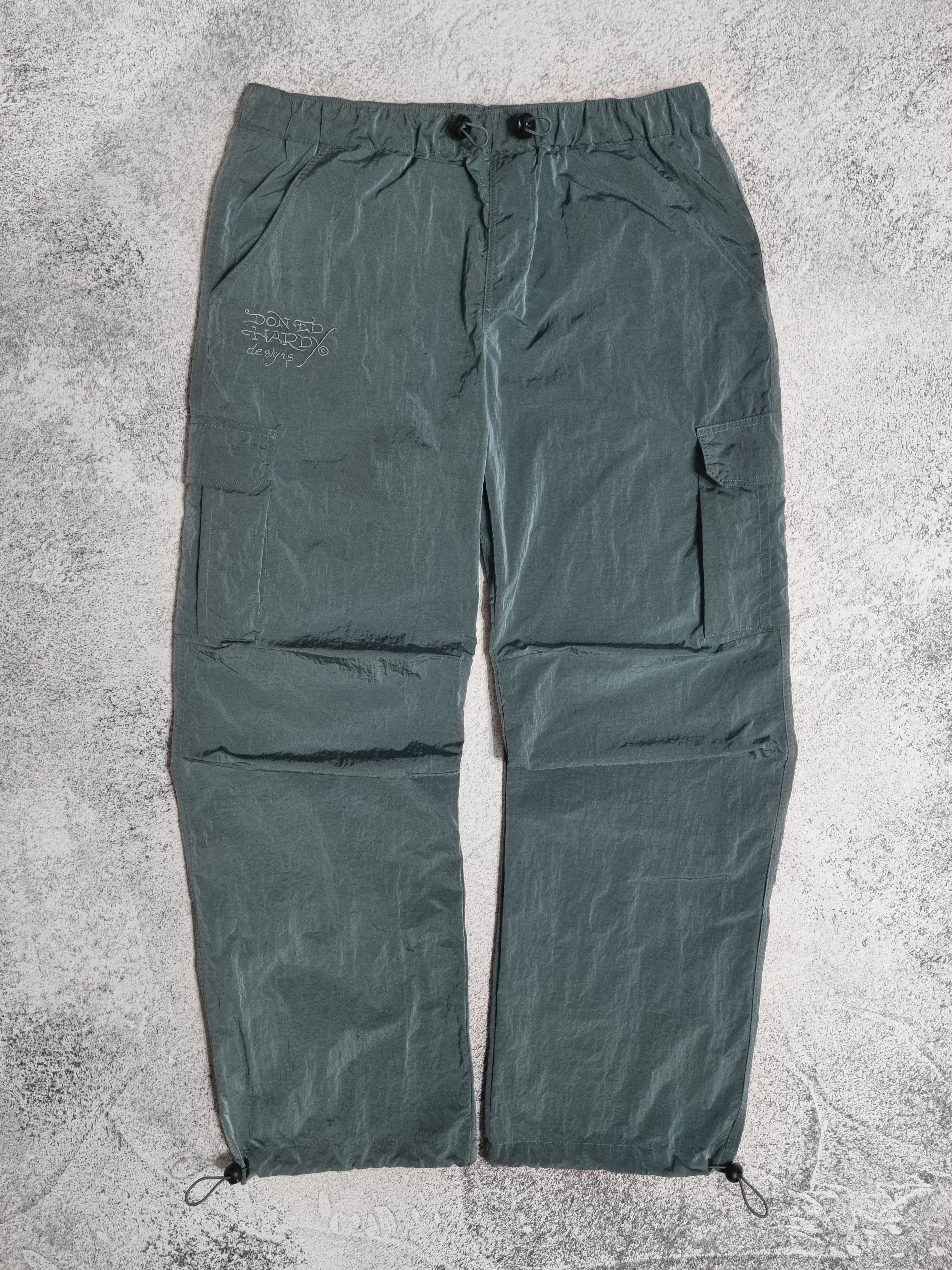 Ed Hardy Ed Hardy x Urban Outfitters Big Logo Metal Nylon Cargo Pants Size US 32 / EU 48 - 5 Thumbnail