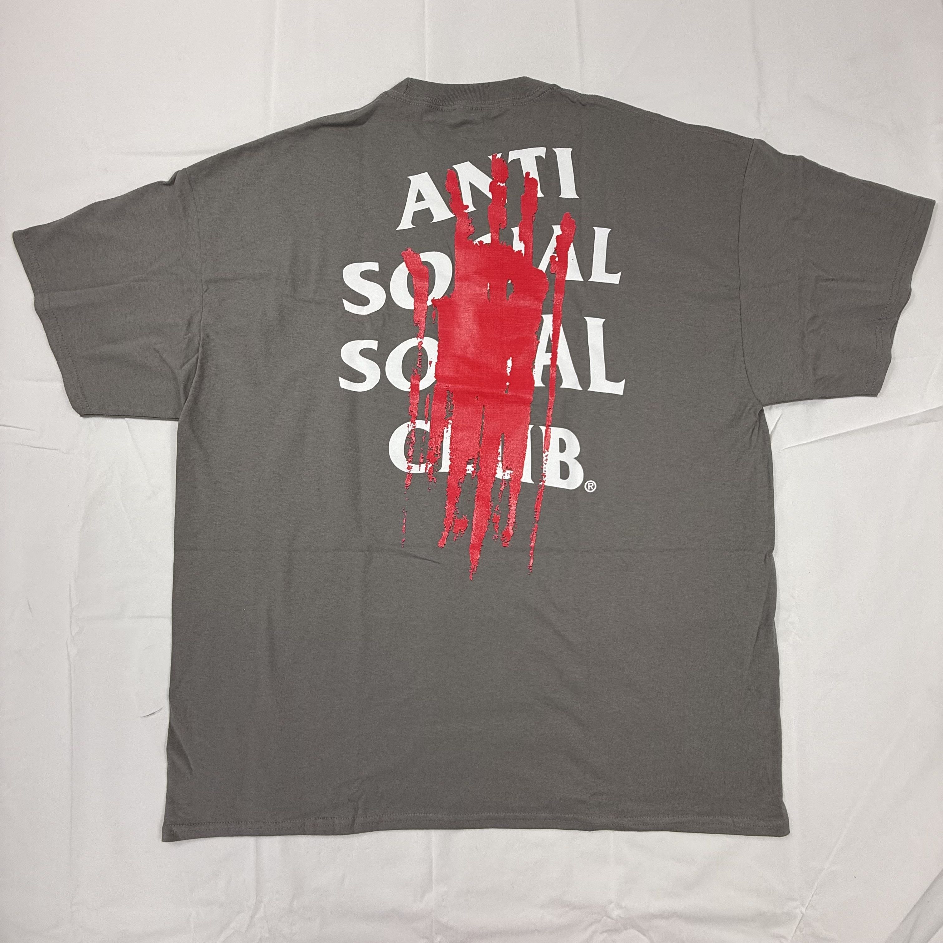 Anti Social Social Club Anti Social Social Club Bloody Handprint Grey T-Shirt Size US XXL / EU 58 / 5 - 1 Thumbnail