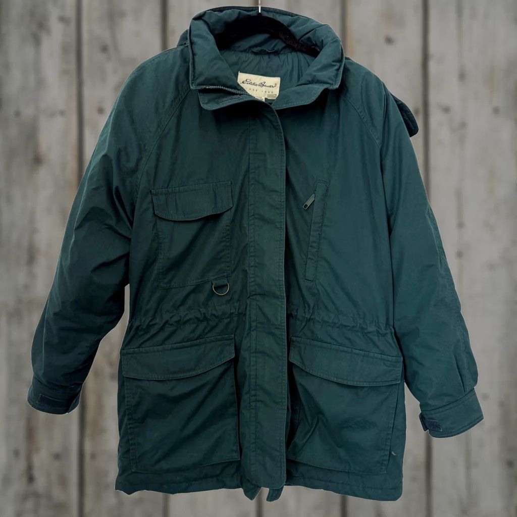 Eddie Bauer VINTAGE Eddie Bauer Snowline Goose Down Puffer Jacket Coat '90s Ski - Medium Womens Green Size M / US 6-8 / IT 42-44 - 1 Thumbnail