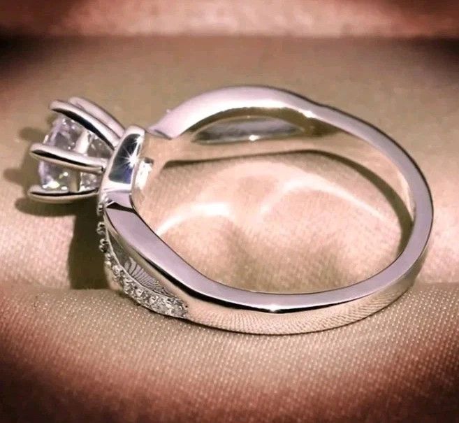 Other Cubic Zirconia Engagement Wedding Silver Ring Size 7 Size ONE SIZE - 2 Thumbnail