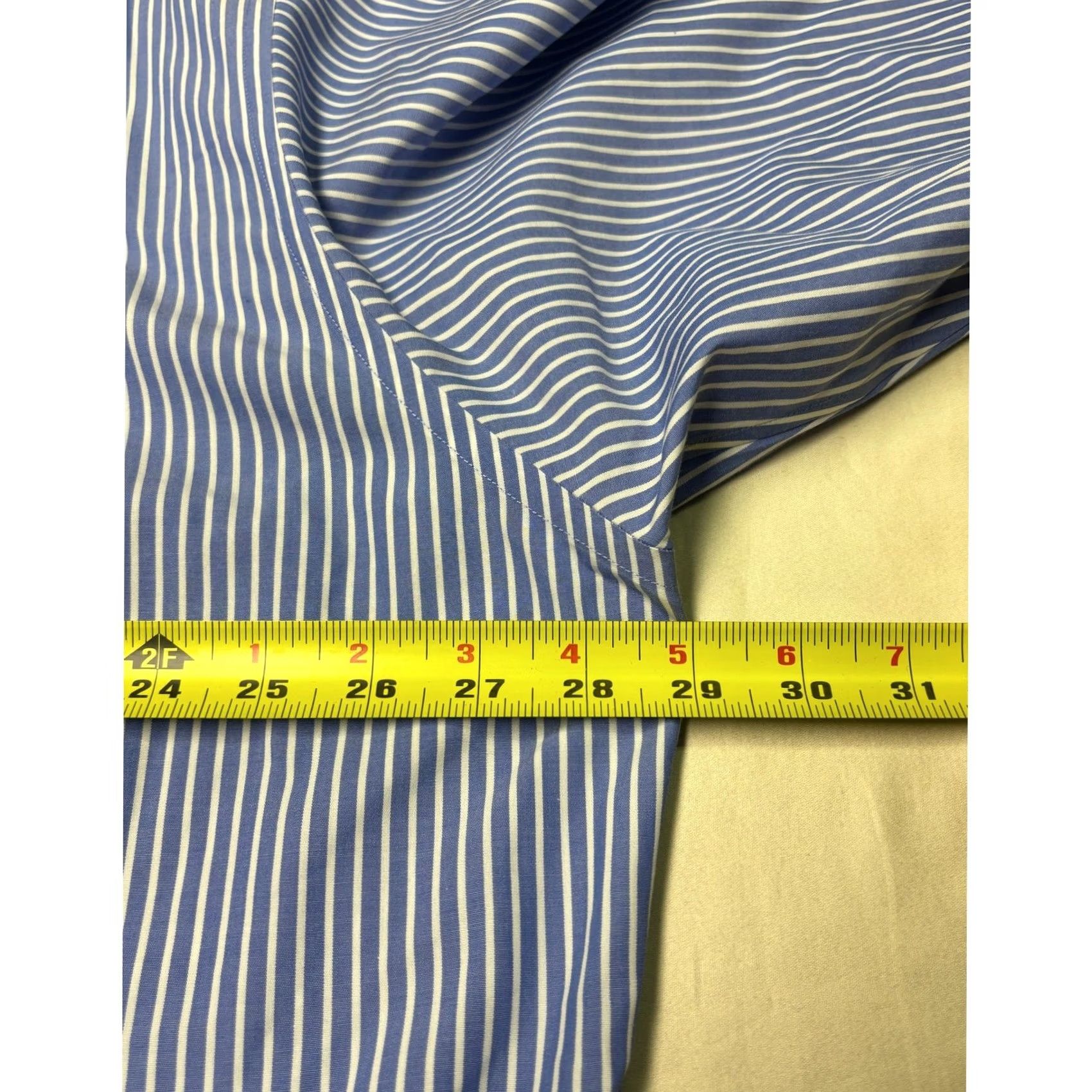 Brooks Brothers Brooks Brothers Mens 17.5 4/5 Blue White Striped Dress Shirt - Business Casual Size US XXL / EU 58 / 5 - 7 Thumbnail