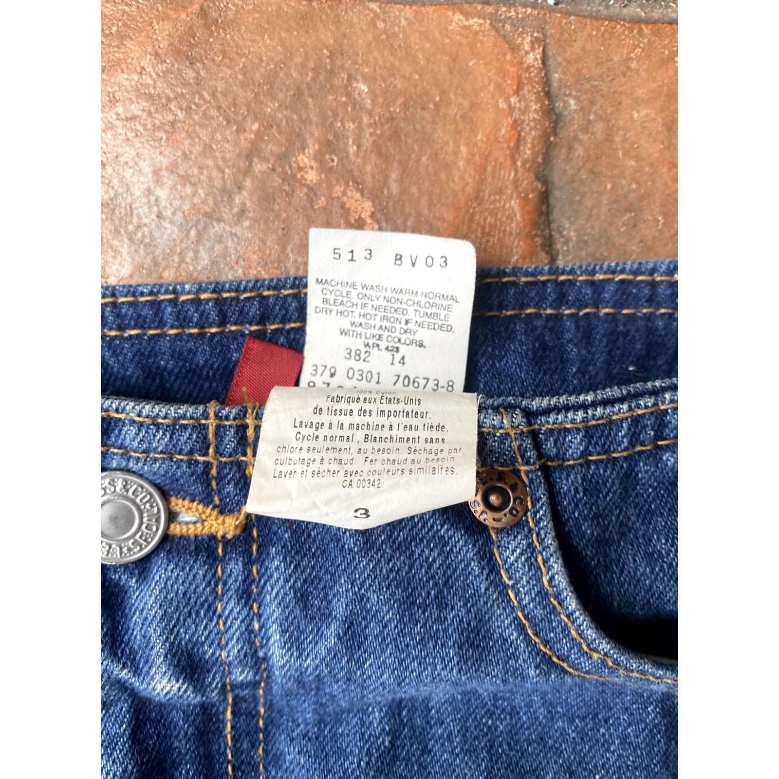 Levi's VINTAGE Levi's Denim Jean Midi Skirt Womens 3 Knee Length Blue 90s A-Line Pockets Buttons Zipper 3 Plus Size Skirt Mens Womens Girls Size 26" / US 2 / IT 38 - 3 Thumbnail