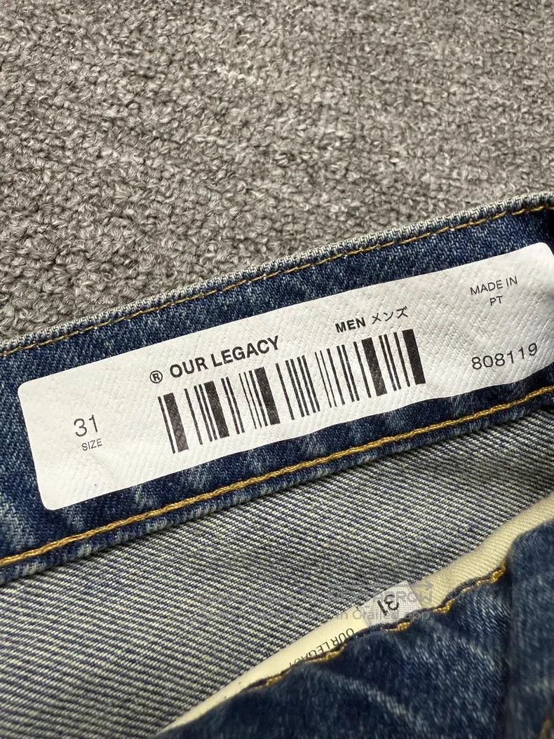 Our Legacy Our Legacy Washed Blue Destroyed Lace Straight Jeans Size US 31 - 5 Thumbnail