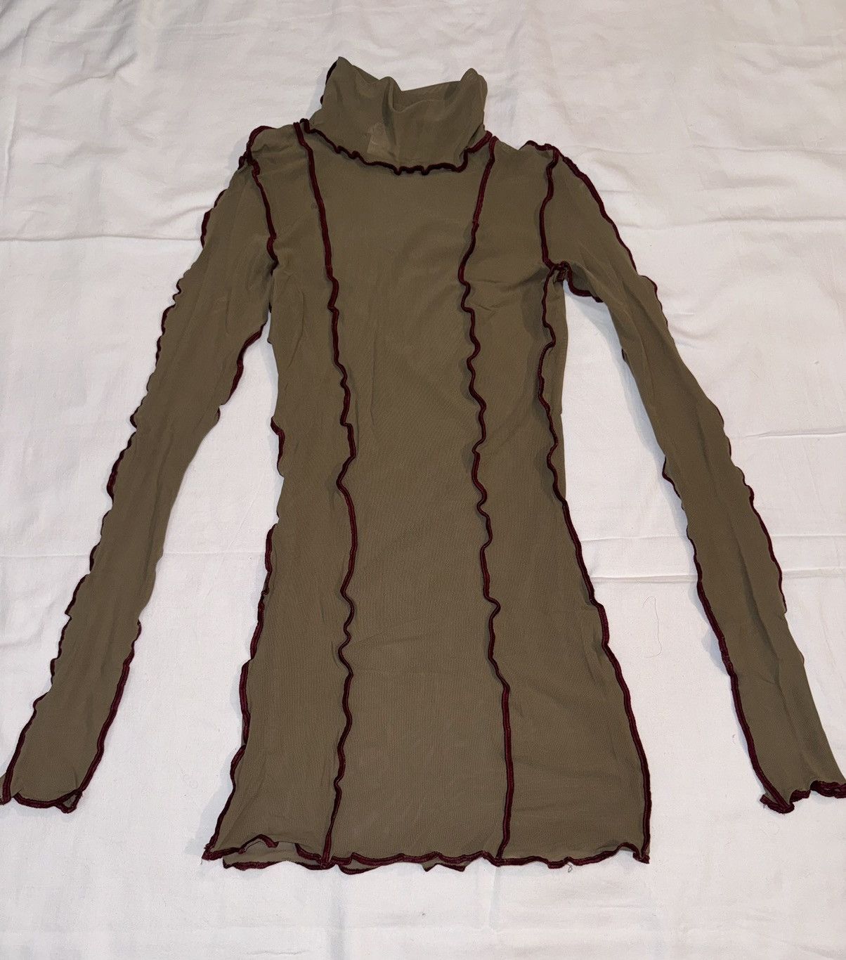 Designer Sexy designer artisanal mesh top with overlock Size M / US 6-8 / IT 42-44 - 2 Thumbnail