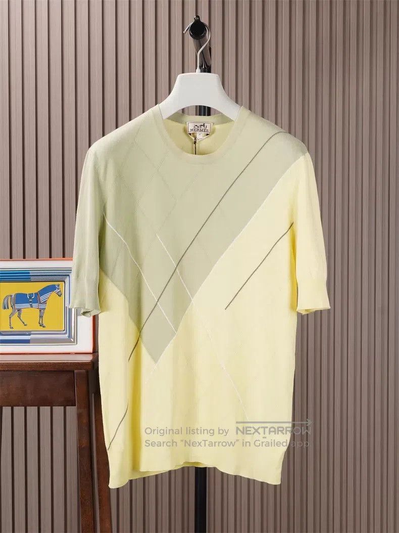 Hermes Hermes Knit Round Neck Pure Cotton Short Sleeve T-Shirt Size US M / EU 48-50 / 2 - 1 Thumbnail