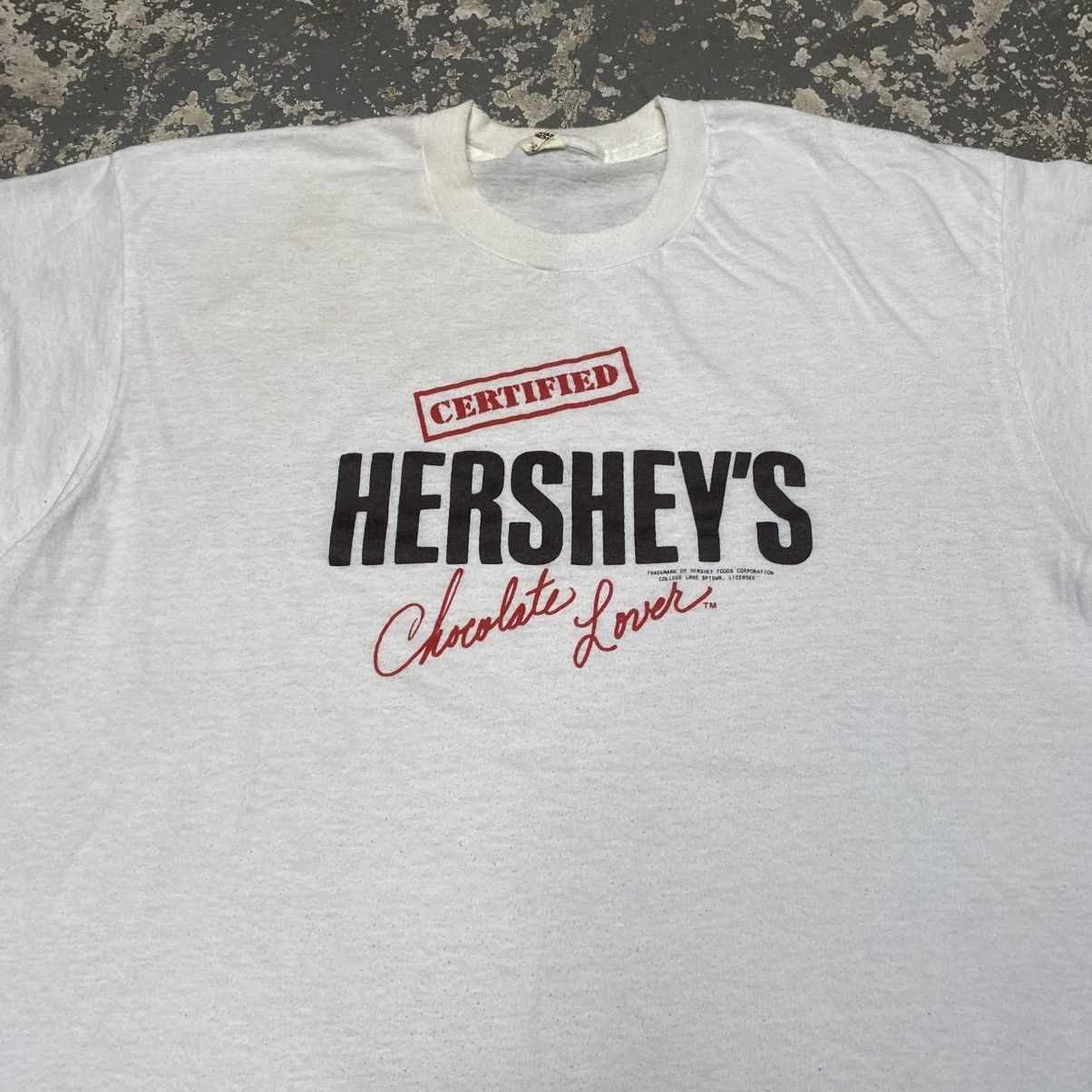 Japanese Brand × Vintage Vintage Certified Hershey’s Chocolate Lover Thin 80s Tshirt Size US XL / EU 56 / 4 - 6 Thumbnail