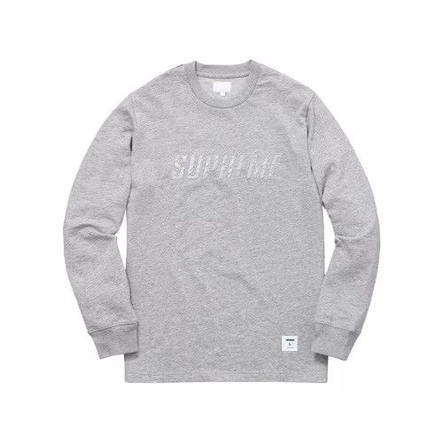 Supreme Supreme Reflective Logo Long Sleeve Grey Size L Size US L / EU 52-54 / 3 - 1 Thumbnail