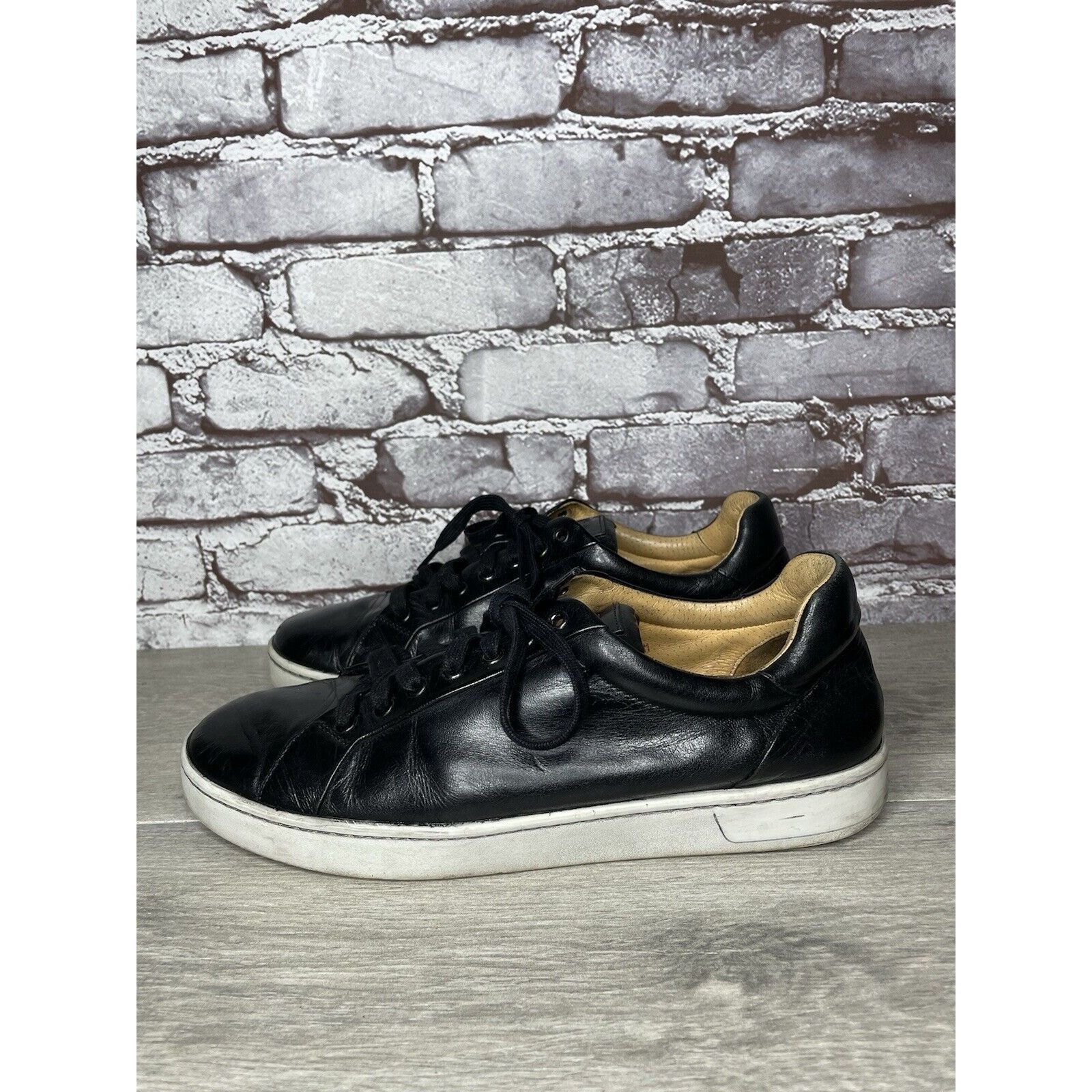 Magnanni Magnanni Elonso Black Leather Casual Lace Up Low Top Sneaker Size US 10 / EU 43 - 6 Thumbnail