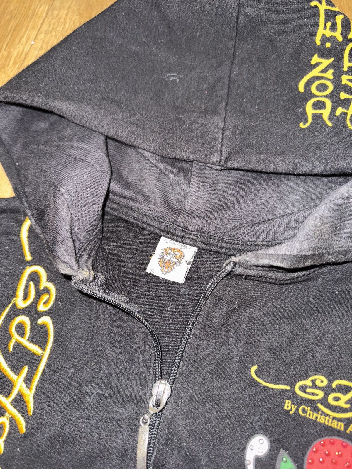 Ed Hardy VINTAGE ED HARDY ALL OVER PRINTED 2000s ZIP UP HOODIE Size S / US 4 / IT 40 - 8 Thumbnail