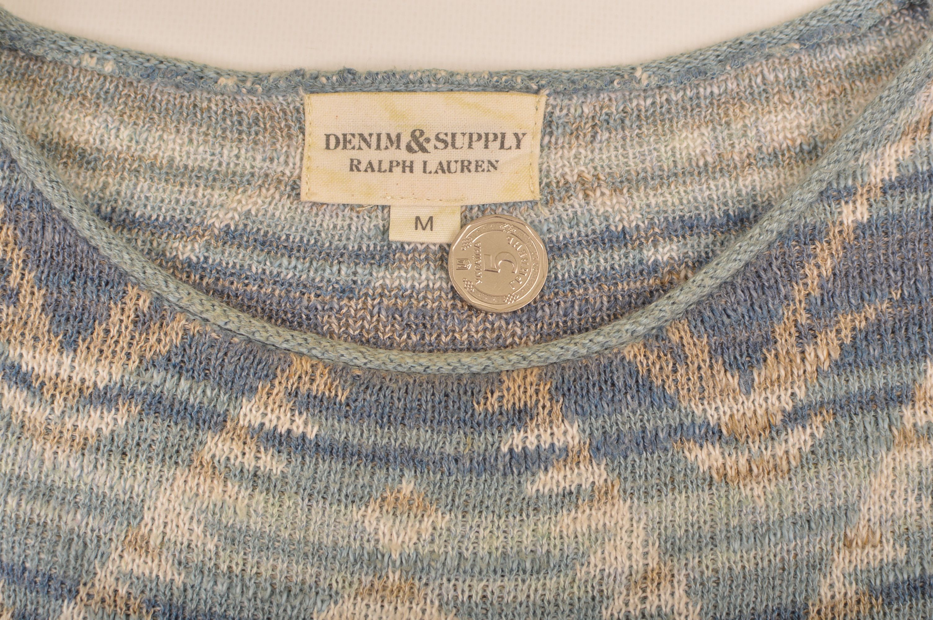 Denim & Supply Ralph Lauren × Ralph Lauren Denim Supply Ralph Lauren Aztec Pattern Blue Cotton Sweater Size M / US 6-8 / IT 42-44 - 4 Thumbnail