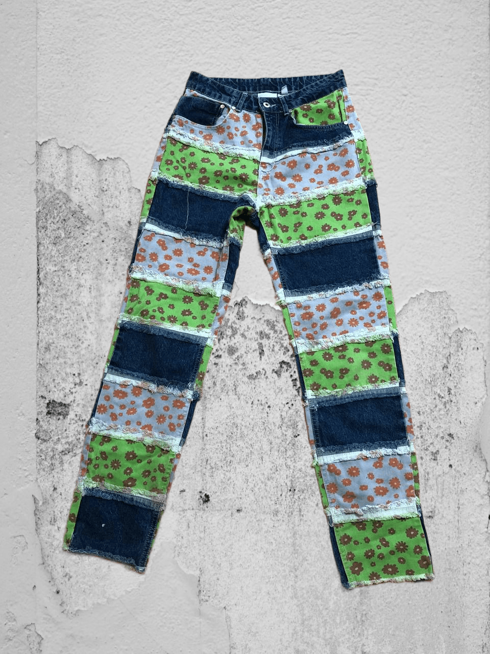 The Ragged Priest Y2K THE RAGGED PRIEST Striped Jeans Wide Leg Vintage Size 27" / US 4 / IT 40 - 1 Thumbnail