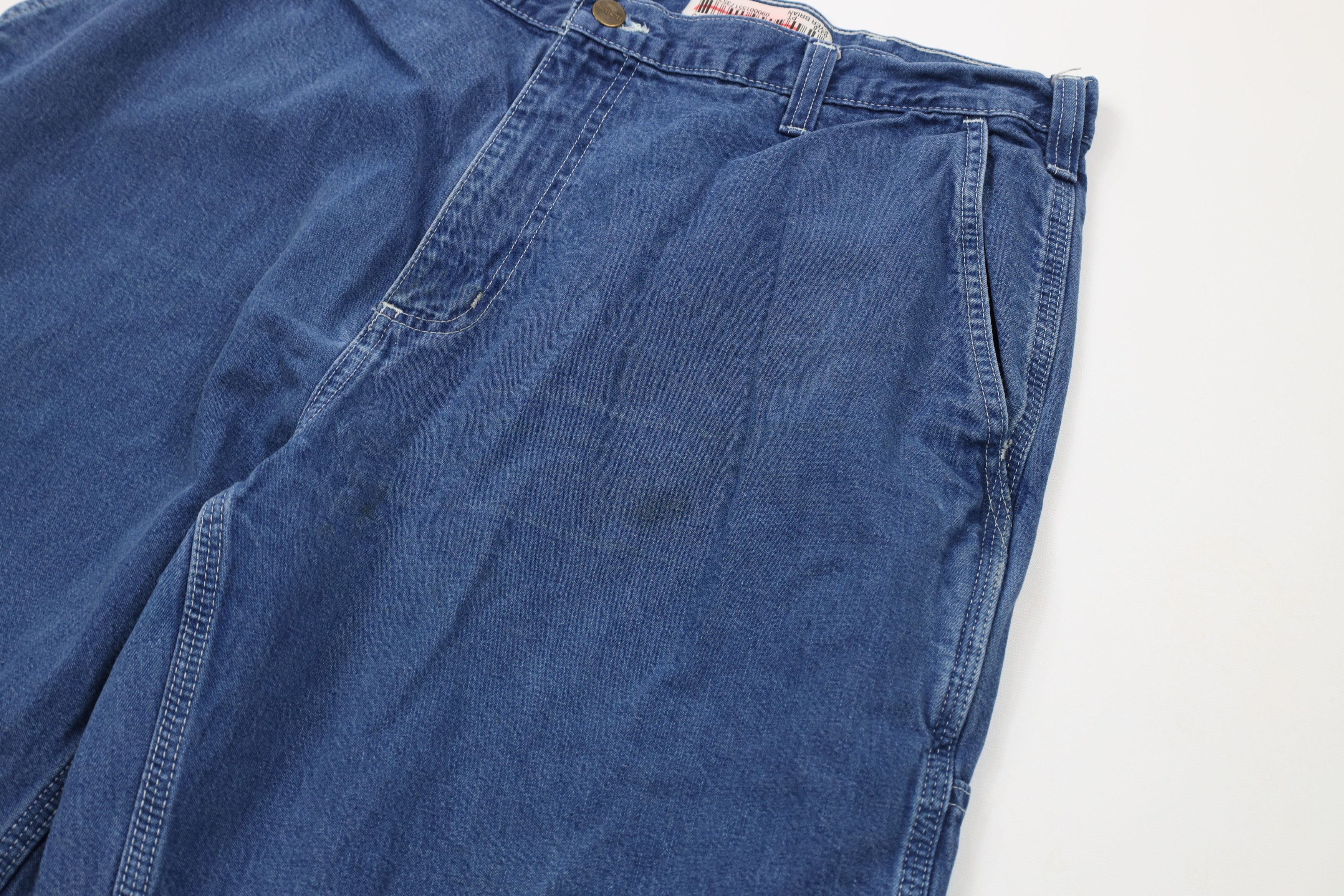 Carhartt × Vintage Vintage Carhartt Spell Out Wide Leg Dungaree Denim Jeans Size US 40 / EU 56 - 6 Thumbnail