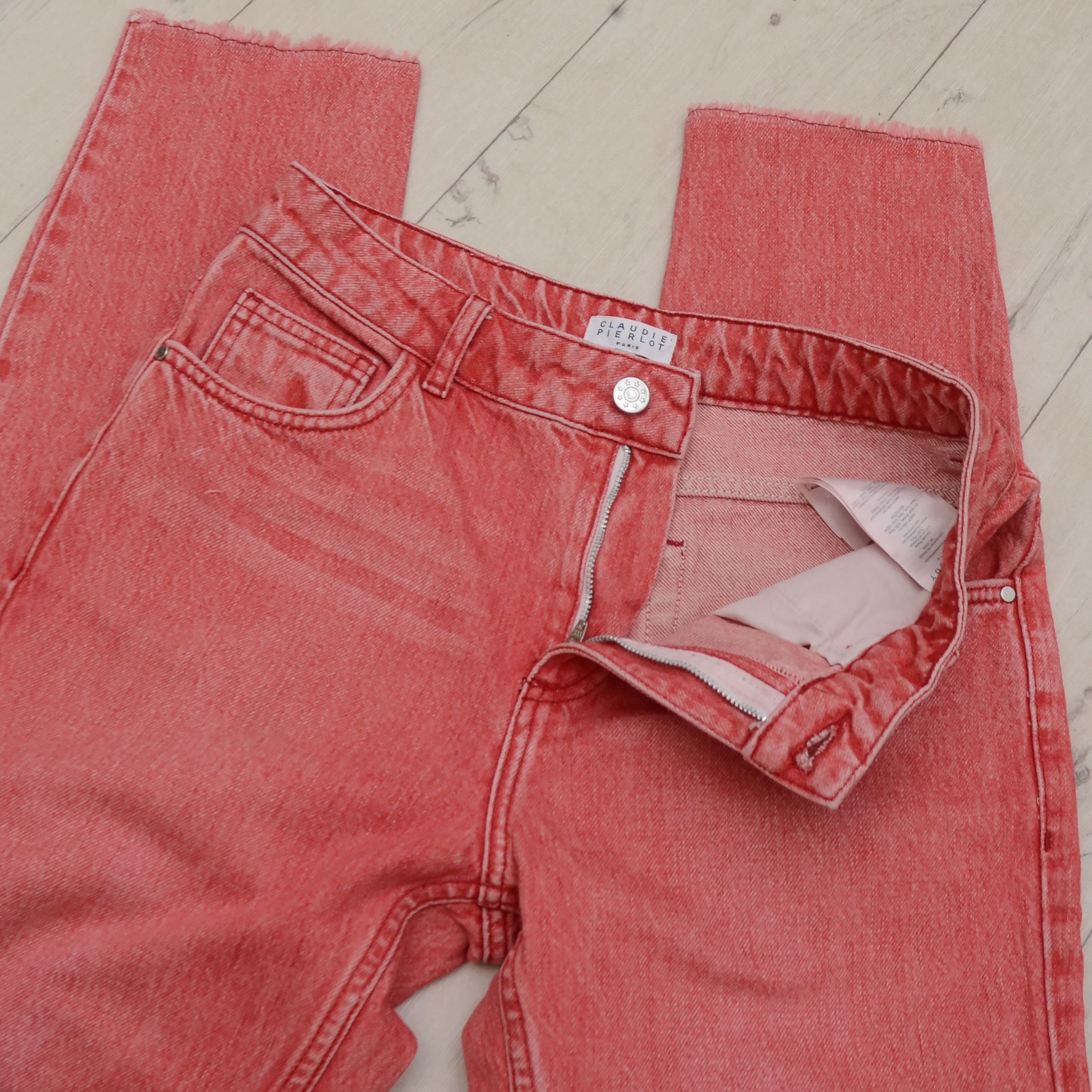 Other Pretty slim jeans CLAUDIE PIERLOT size 36 FR Red Washing Y2K Size 26" / US 2 / IT 38 - 10 Thumbnail