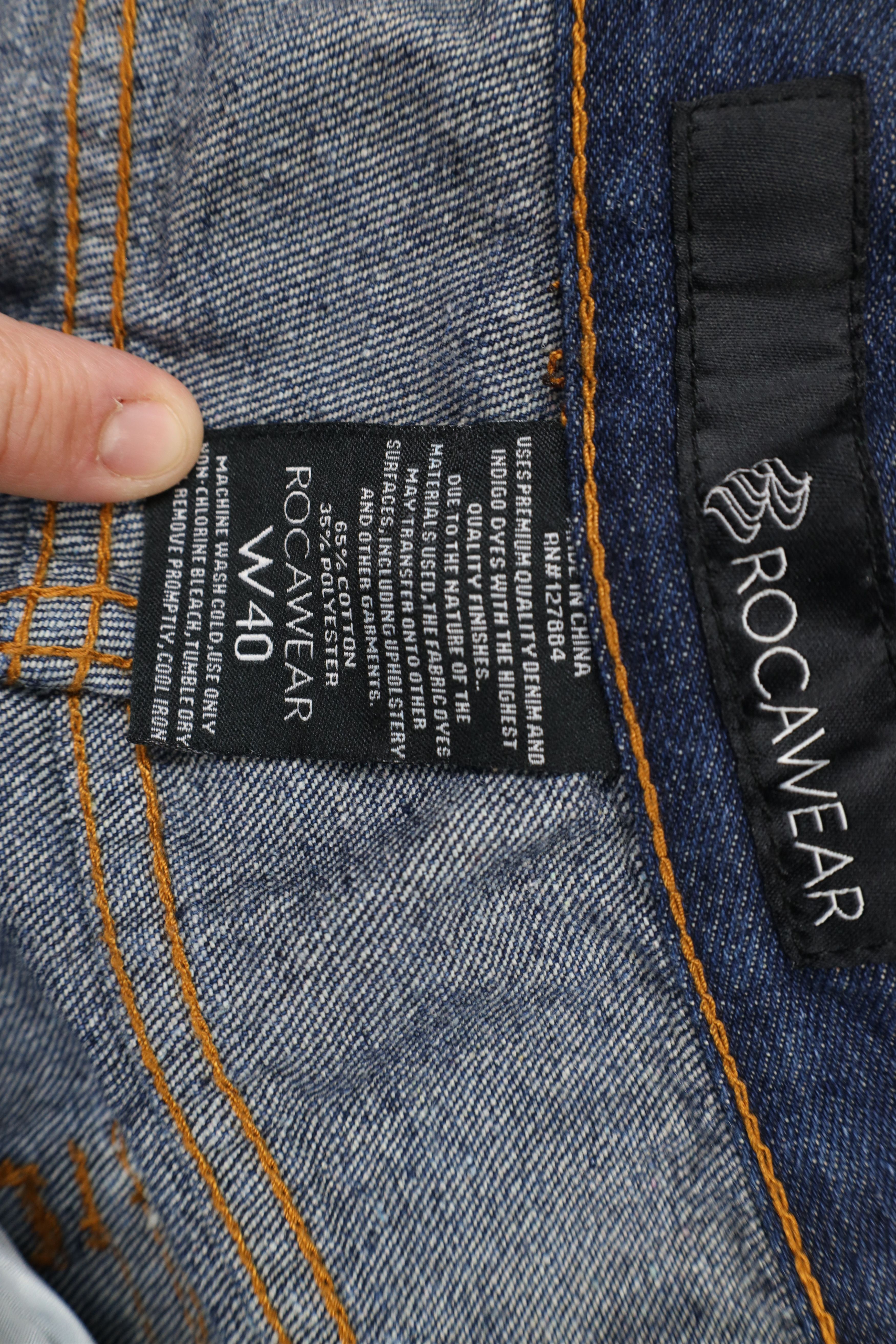 Rocawear × Vintage Vintage Rocawear Relaxed Fit Hip Hop Denim Jean Shorts Blue Size US 40 / EU 56 - 7 Thumbnail