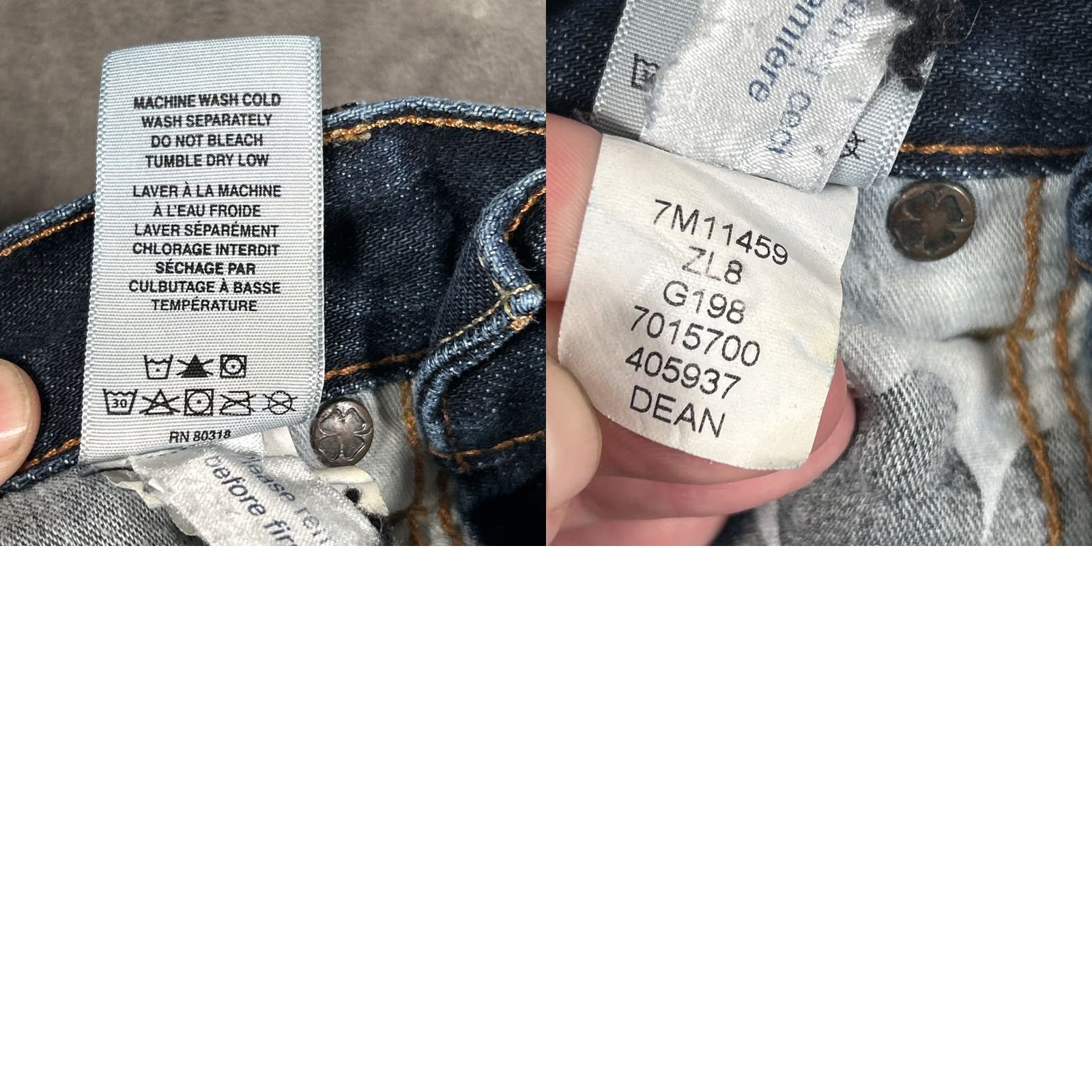 Lucky Brand Lucky Brand Jeans Dean Mens 28x30 Blue Denim 5 Pocket Straight Leg Slim Jeans Size US 28 / EU 44 - 10 Thumbnail