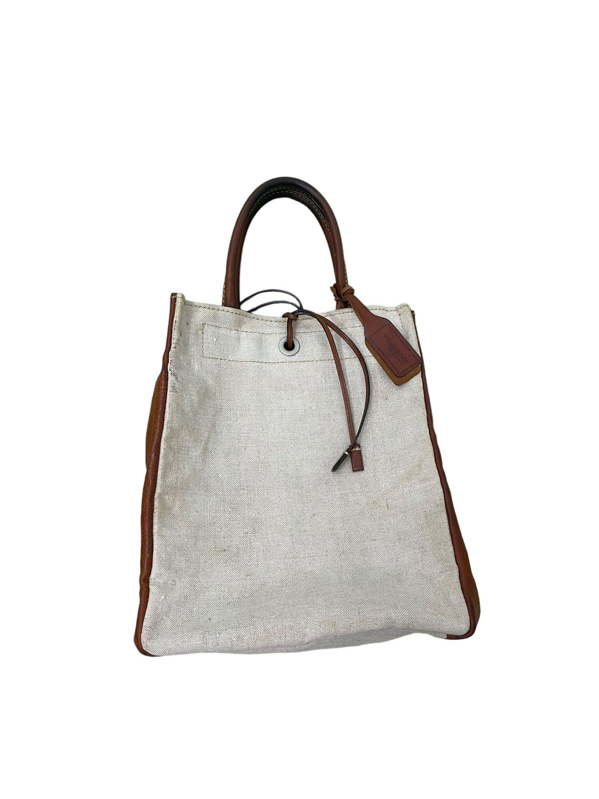 Japanese Brand Tote Bag Beau Dessin Au Artisan Leather Cotton Canvas 1🟩 Size ONE SIZE - 3 Thumbnail