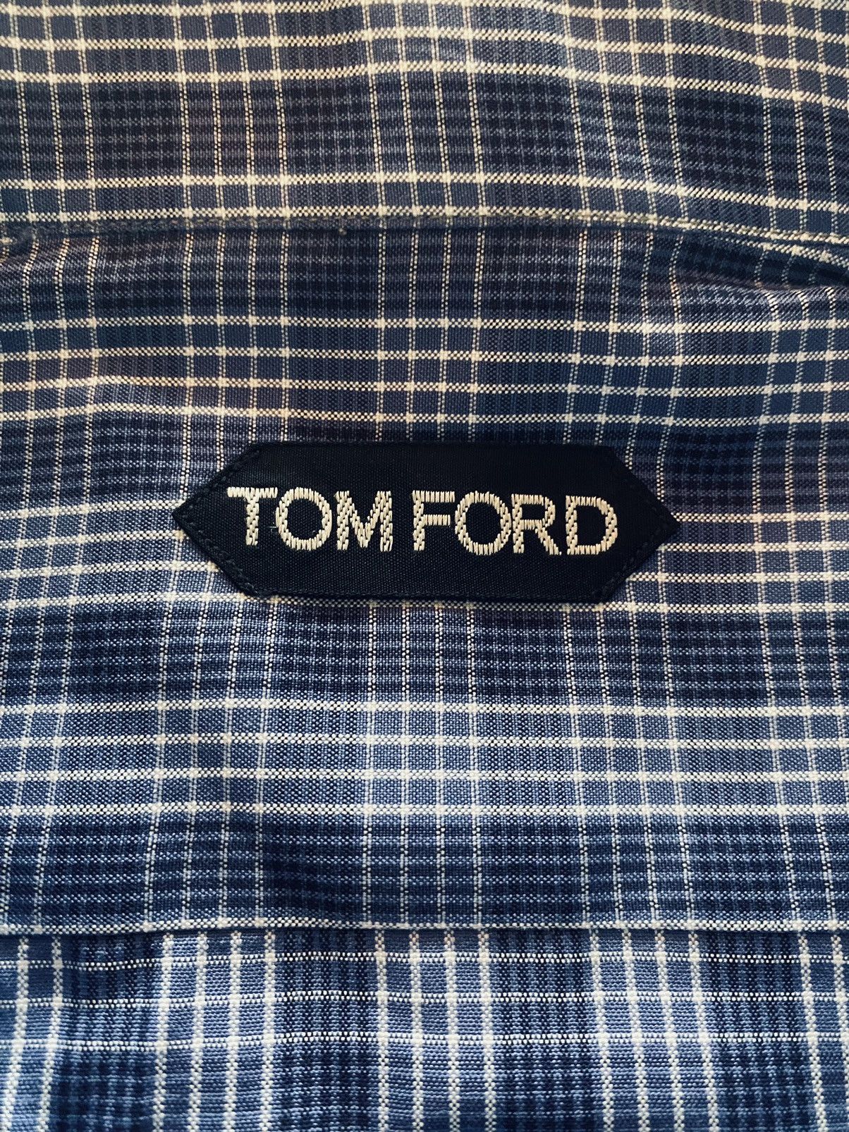 Tom Ford Tom Ford blue glen check shirt 16.5 42e NEW Size US L / EU 52-54 / 3 - 2 Thumbnail