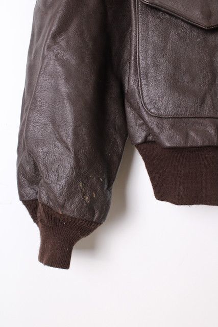 Cooper VINTAGE COOPER A2 LEATHER JACKET BROWN - L/XL Size US L / EU 52-54 / 3 - 3 Thumbnail