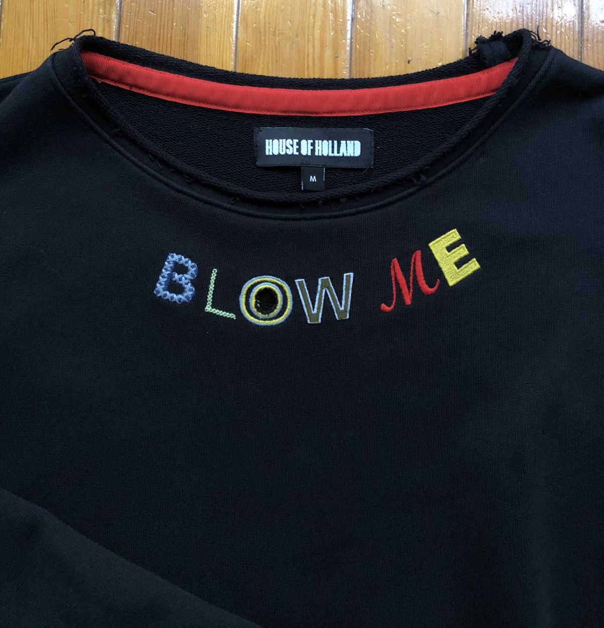 House Of Holland × Japanese Brand × Vintage House of Holland ‘BLOW ME’ Embroidered Sweatshirt Size US M / EU 48-50 / 2 - 2 Thumbnail