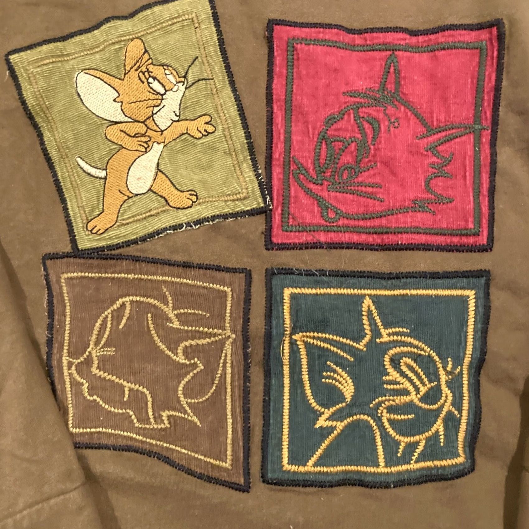 Vintage RARE Tom & Jerry Long Sleeve Shirt Side Pockets Embroidered Size XL Womens Brown Size XL / US 12-14 / IT 48-50 - 2 Thumbnail