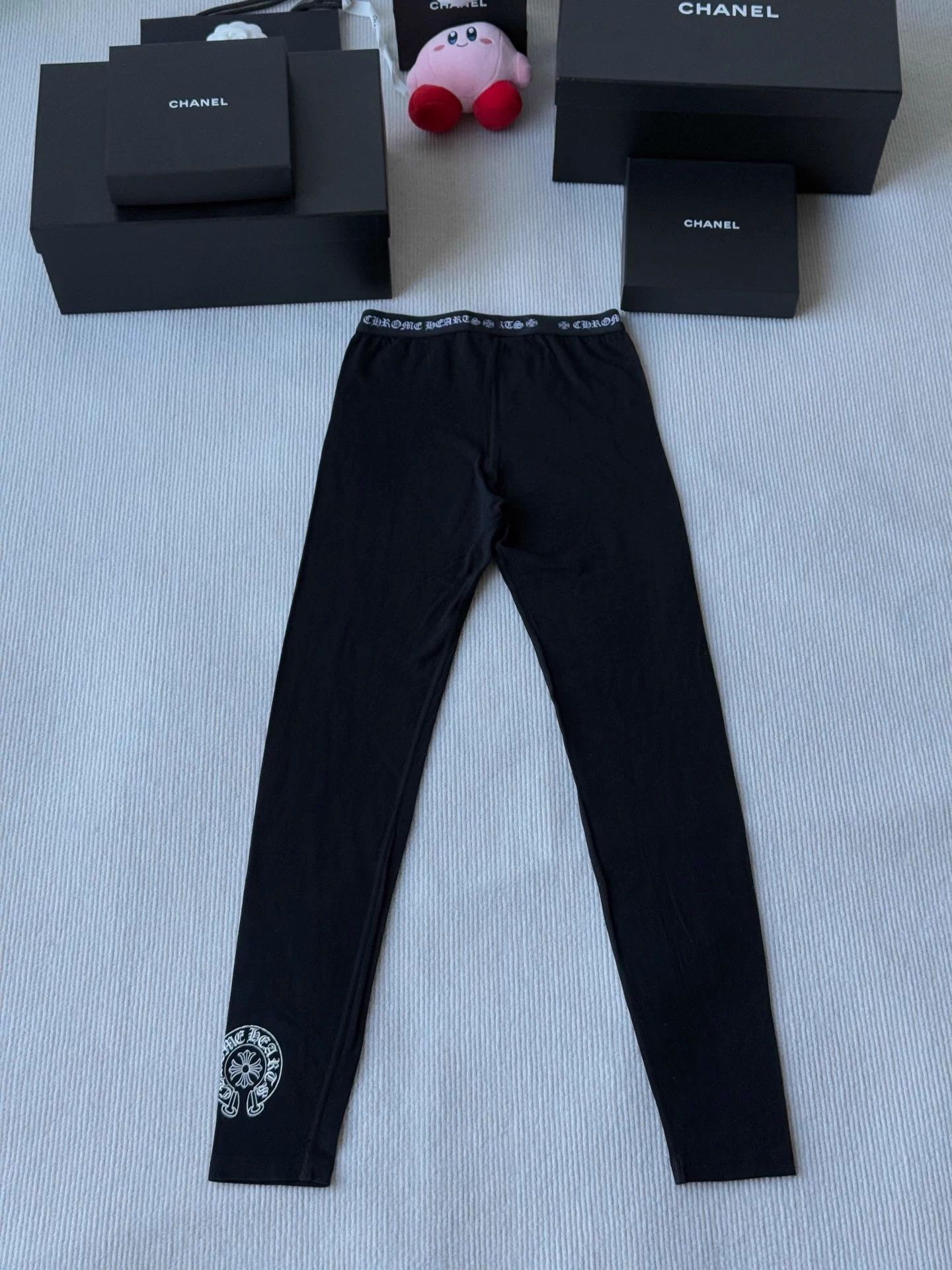 Chrome Hearts Chrome Hearts Black Cross Logo Leggings S Worn Once Size 25" / US 0 / IT 36 - 3 Thumbnail