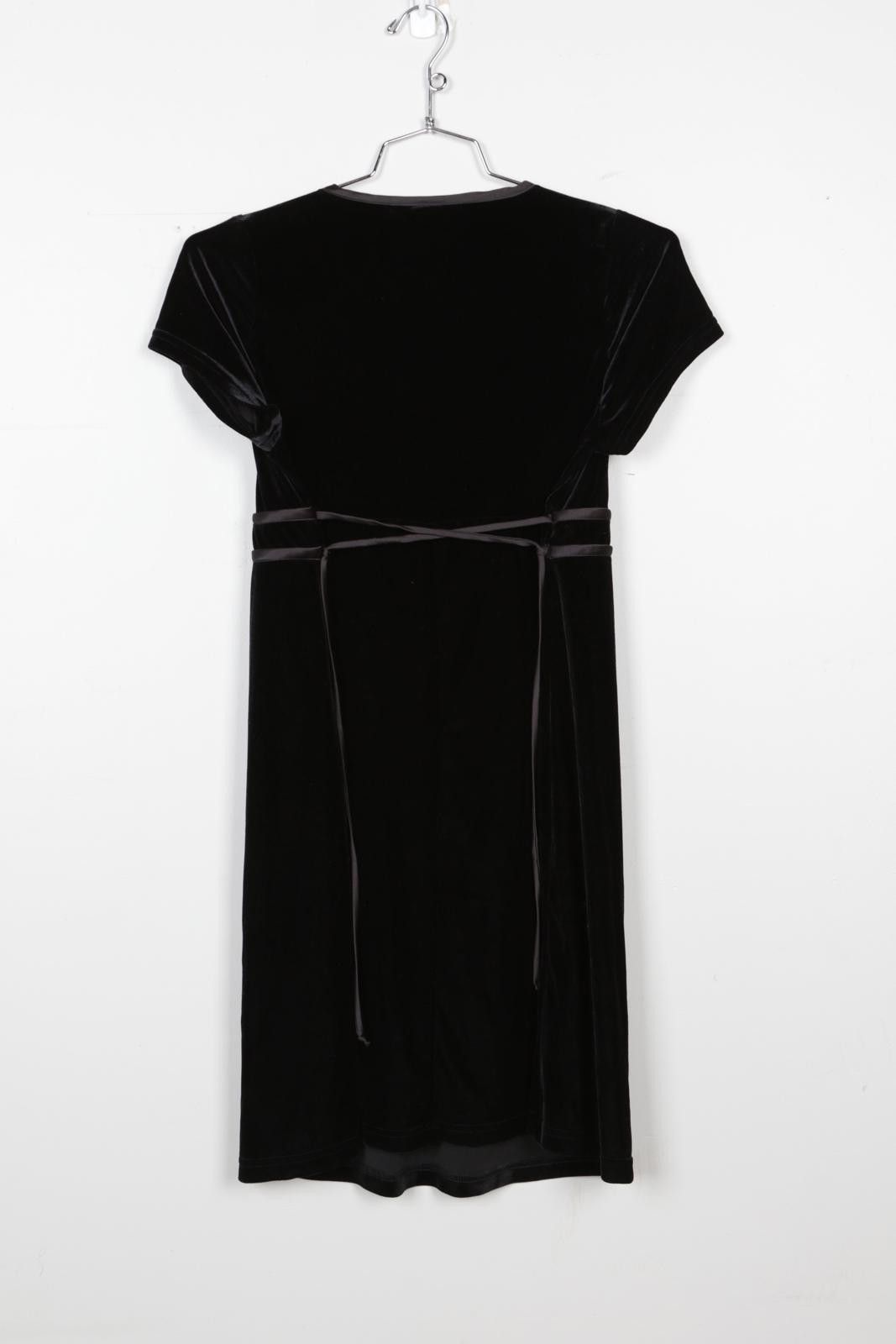 Vintage 00's Tomorrow's Mother Velour Midi Dress Size S / US 4 / IT 40 - 2 Thumbnail