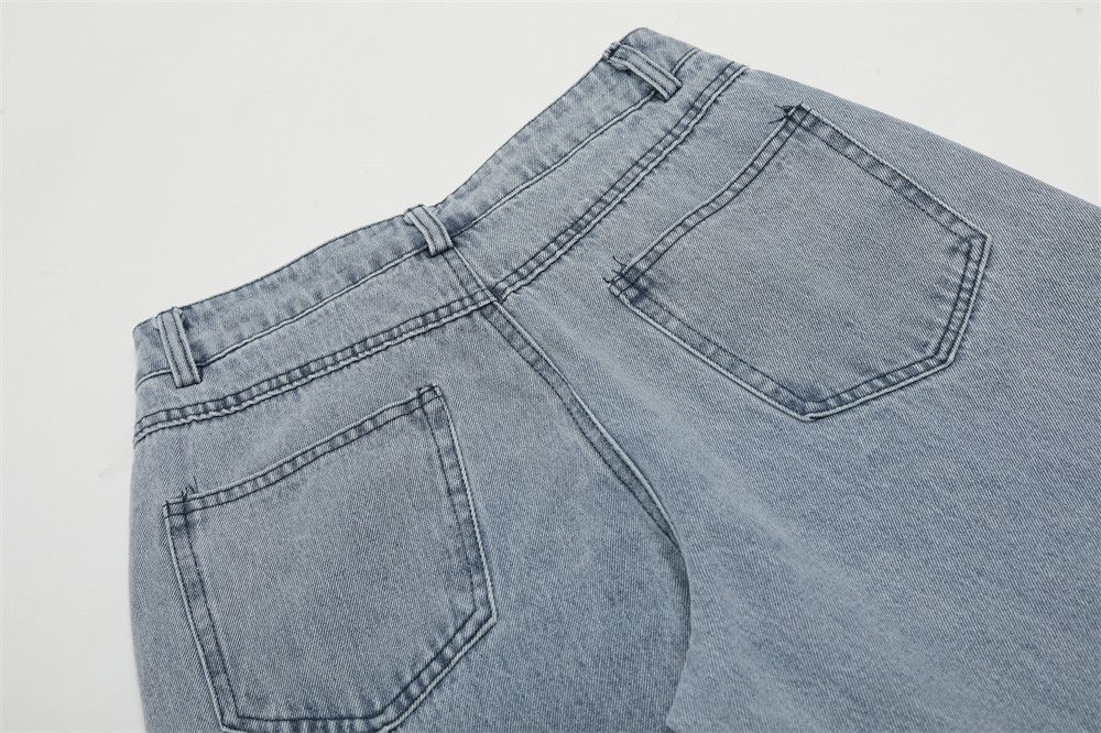 Japanese Brand × Jean Street fashion wings embroidered straight jeans y2k Size US 34 / EU 50 - 5 Thumbnail