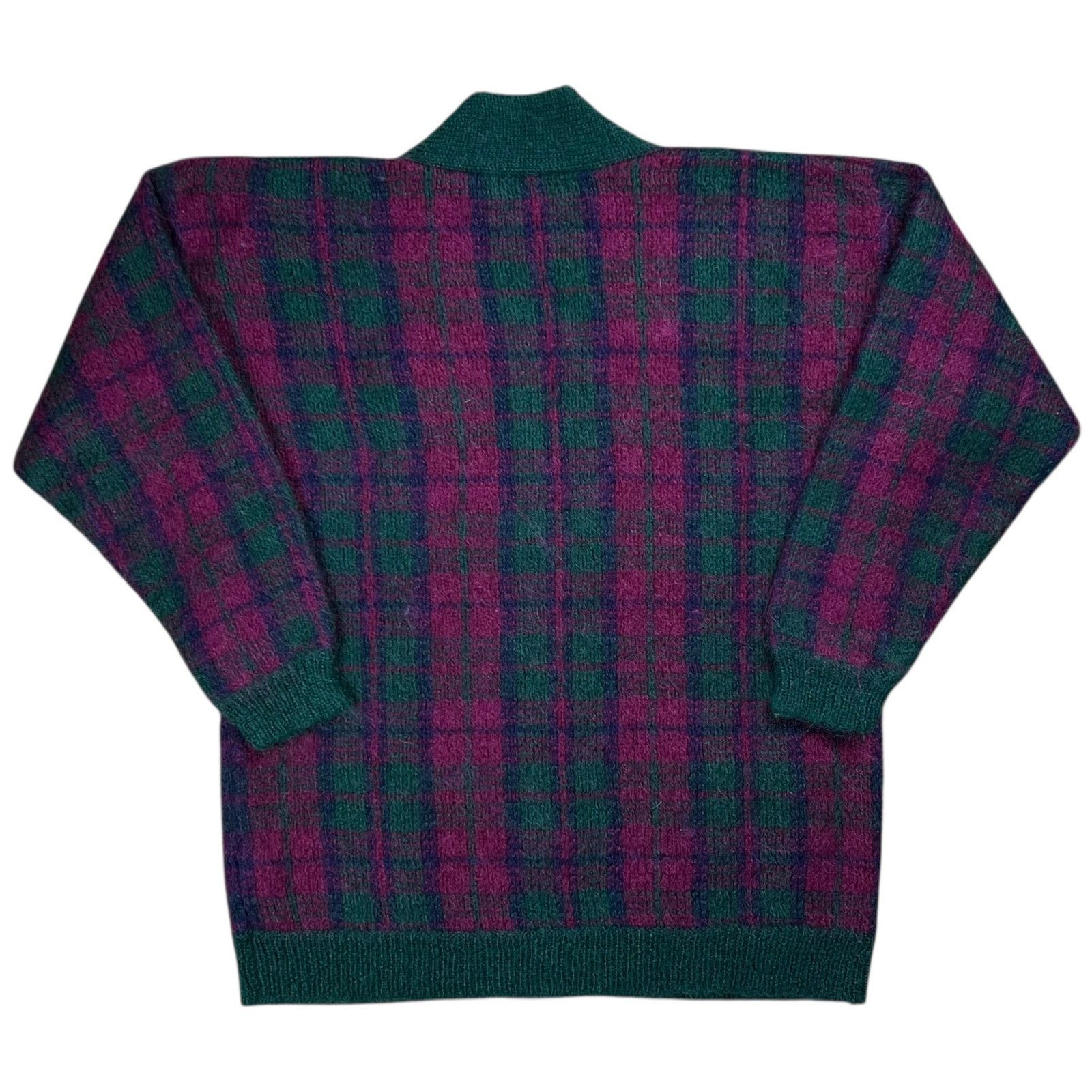 Vintage Vintage 90s Mohair plaid women’s cardigan sweater (L) Size L / US 10 / IT 46 - 7 Thumbnail