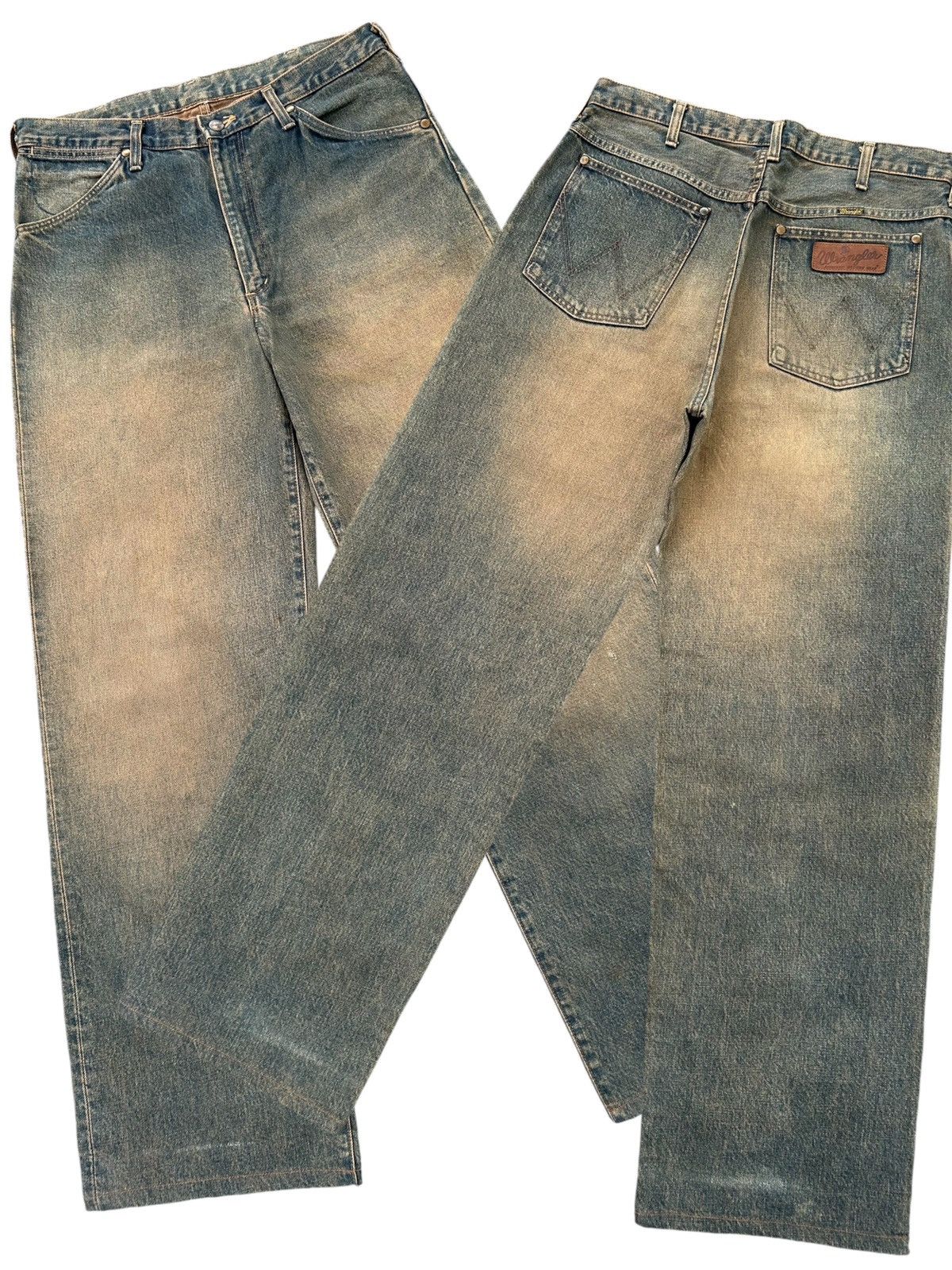 Kapital WRANGLER SELVEDGE BAGGY VINTAGE RUSTY MUDWASH DENIM JEANS Size US 33 - 1 Thumbnail