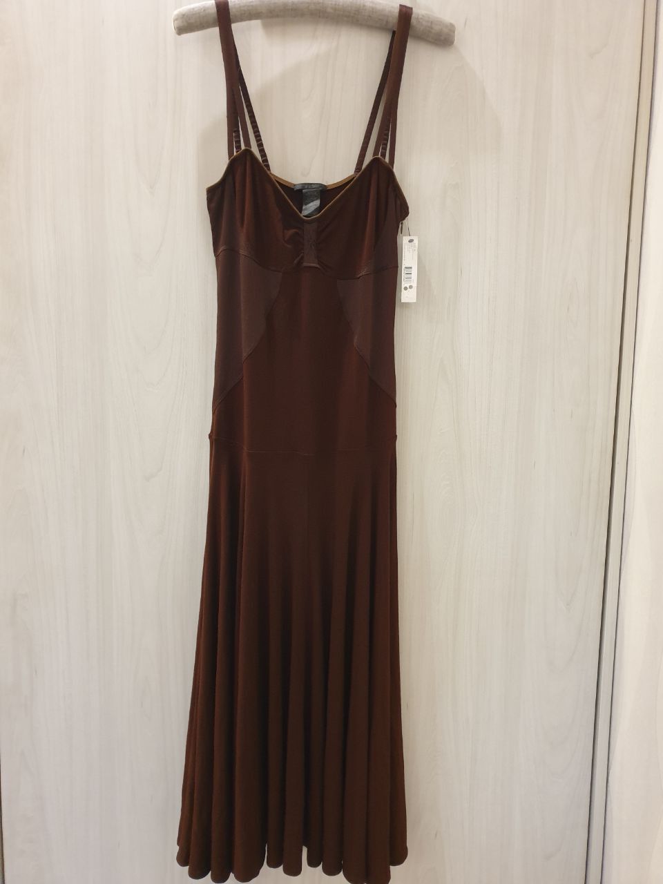 DKNY $1050 DKNY chocolate brown midi dress sz M Brand New Size M / US 6-8 / IT 42-44 - 7 Thumbnail