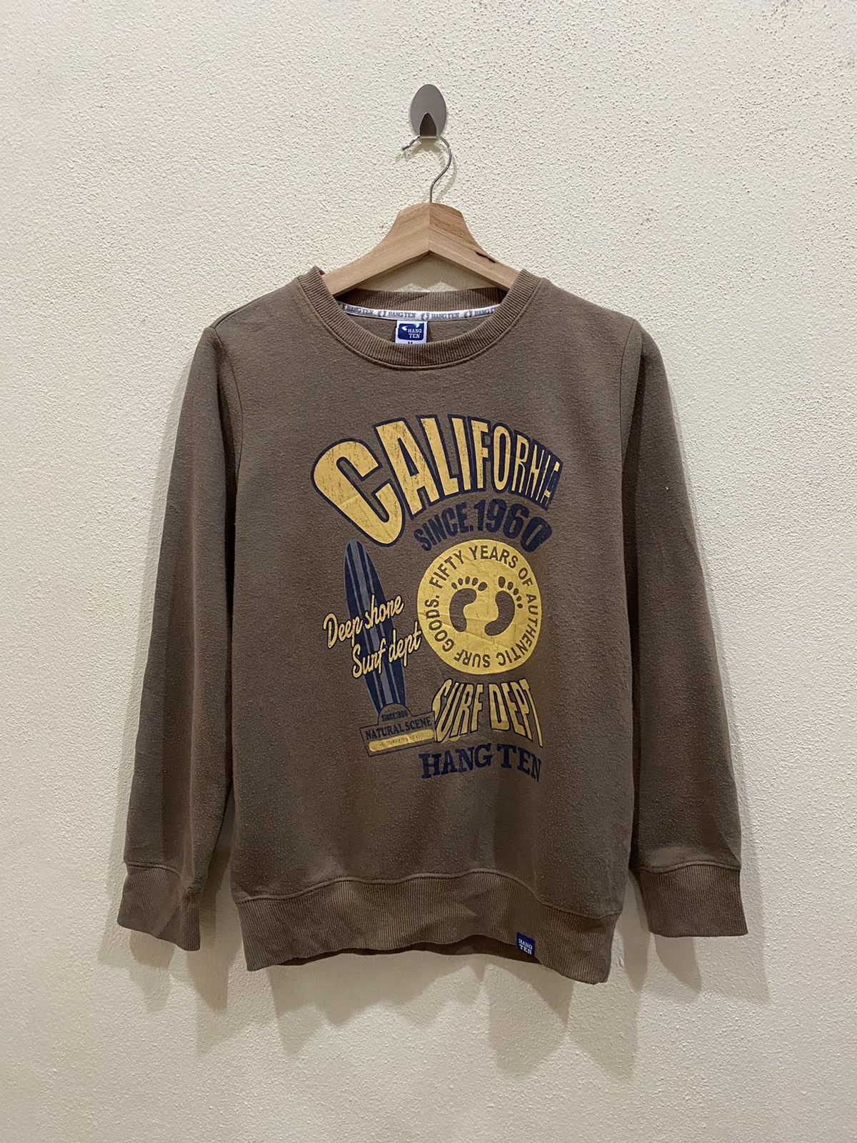 Hang Ten × Vintage Vintage Hang Ten Overprint Sweatshirt Size US S / EU 44-46 / 1 - 2 Thumbnail