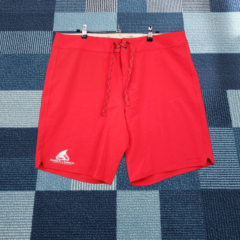 Patagonia Patagonia Men Trunks 38 Red Solid Drawstring Marine Surf Bathing Suit BottomImage Size 38R - 1 Thumbnail